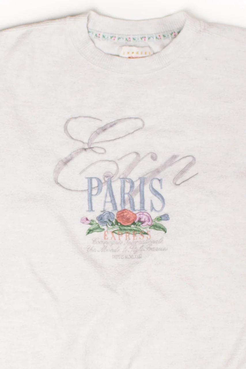 Vintage Paris Express Fleece Sweatshirt (1990s)