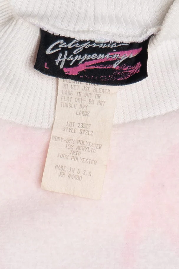 Vintage Pastel Pattern Soft Fleece California Happenings Sweatshirt - Image 4
