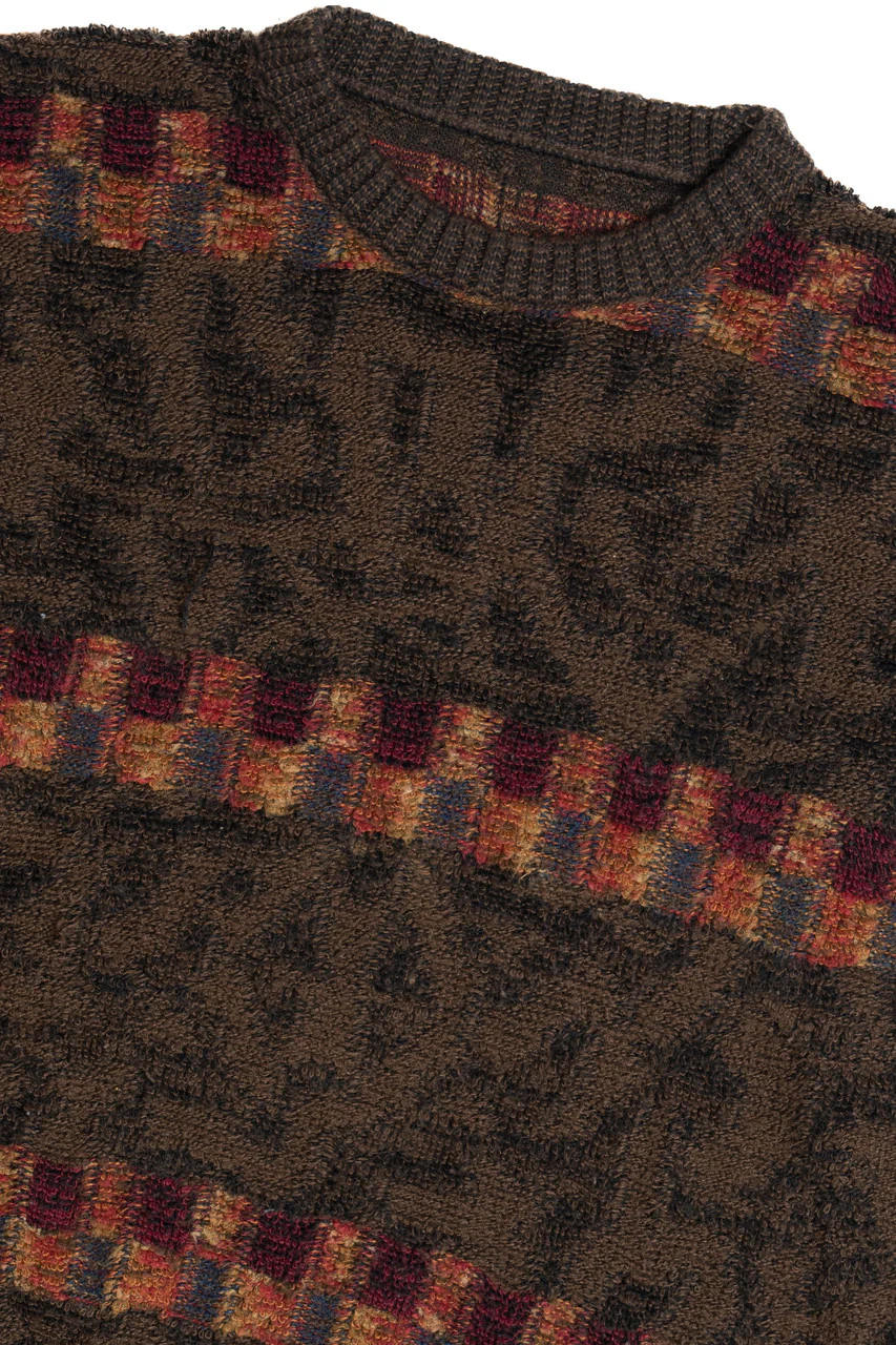 Vintage Patterned Stripe 80s Sweater 4521 - Image 2
