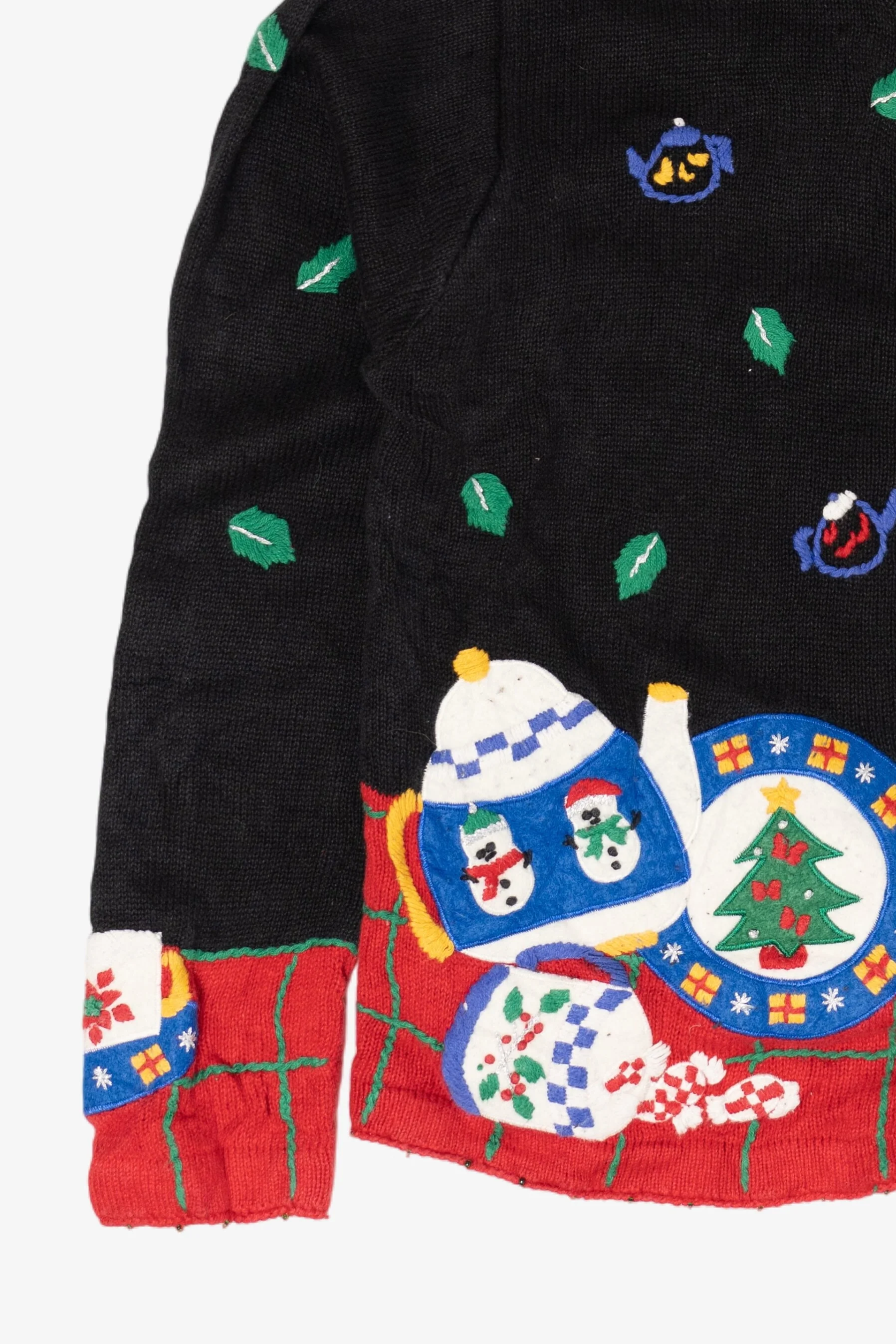 Vintage Paul Harris Design Tea Party Ugly Christmas Sweater (1990s) - Image 7