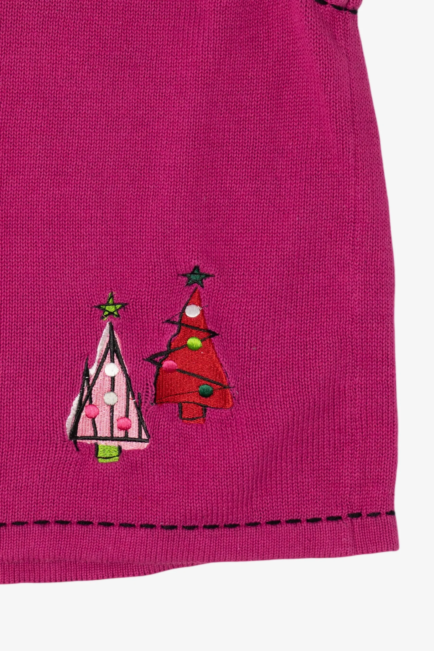 Vintage Pink Blair Trees Ugly Christmas Vest (2000s) - Image 9