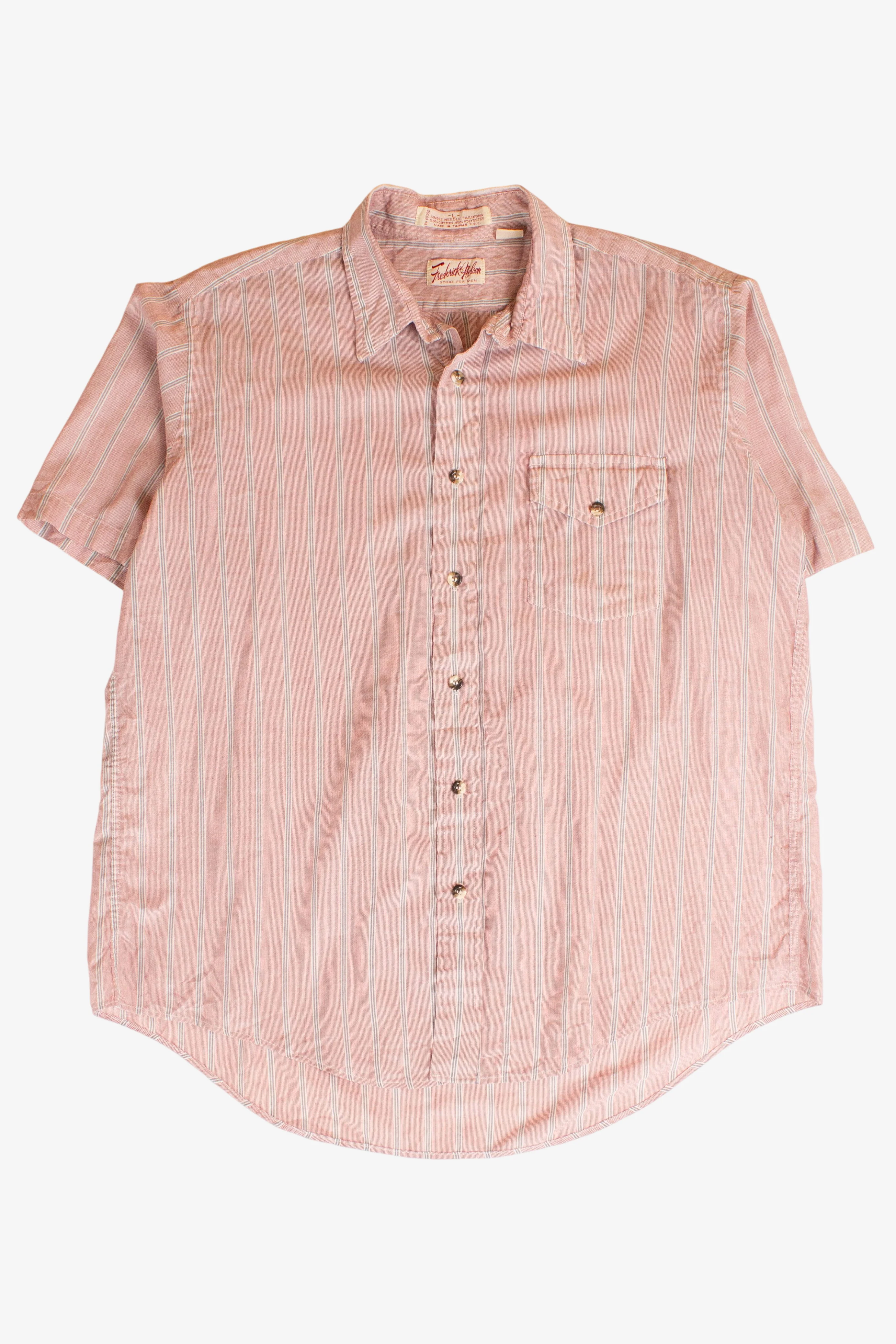 Vintage Pink Short Sleeve Button Up Shirt (1990s)