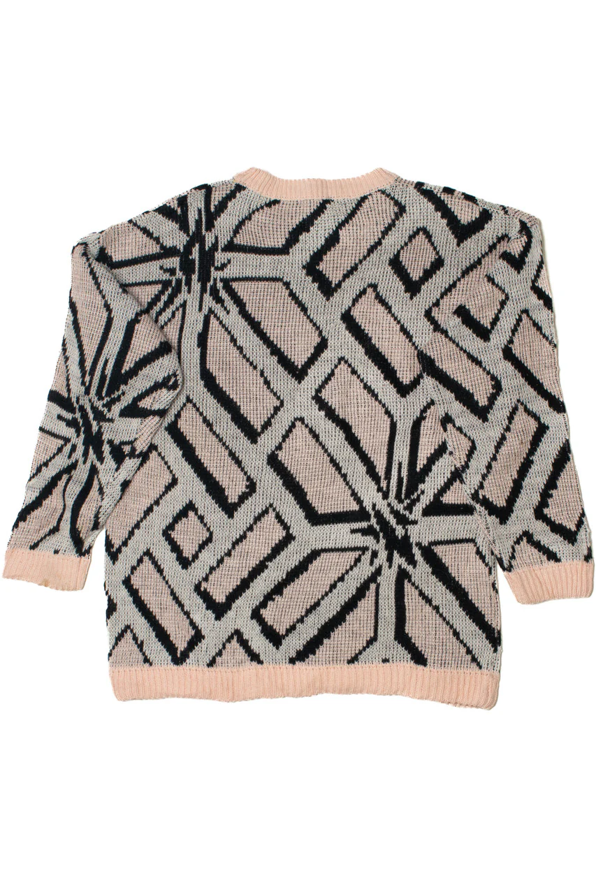 Vintage Pink Snowflake Esprit Sport 80s Sweater