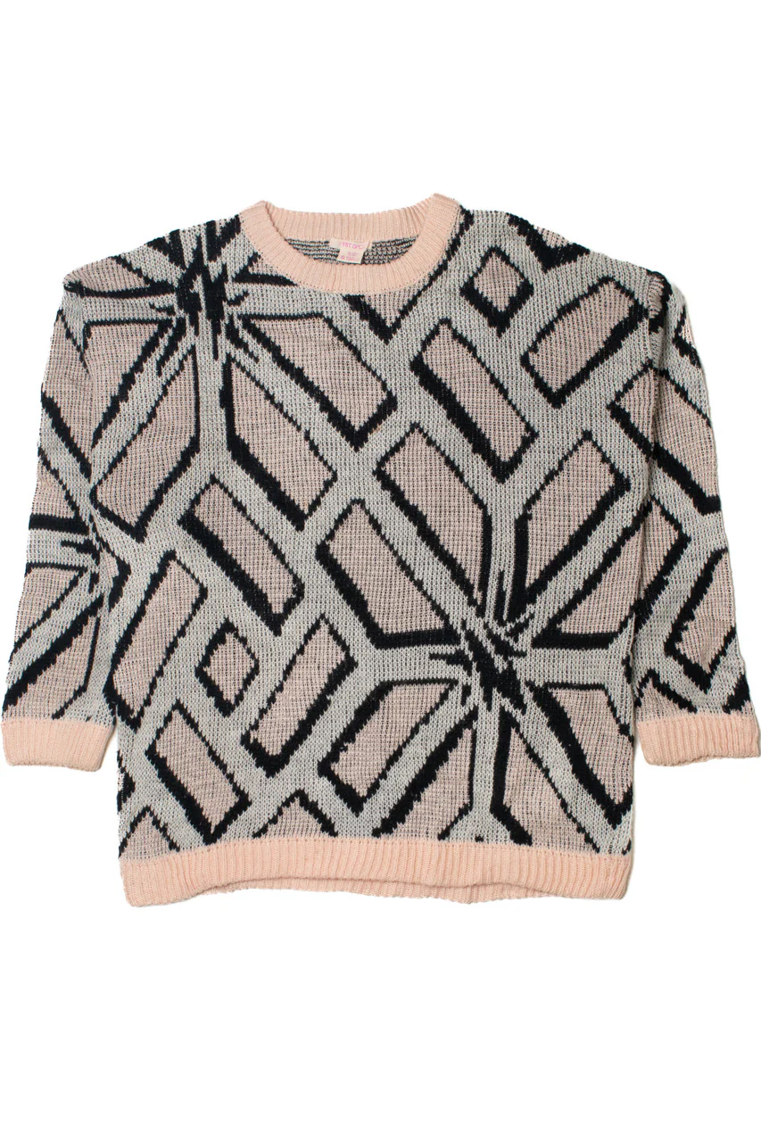 Vintage Pink Snowflake Esprit Sport 80s Sweater - Image 3