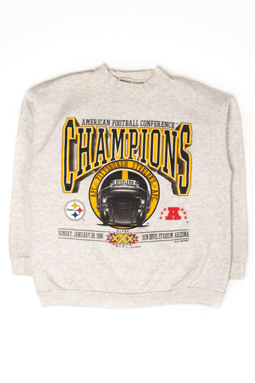 Vintage Pittsburgh Steelers Super Bowl XXX Sweatshirt (1996) 1 - Image 2