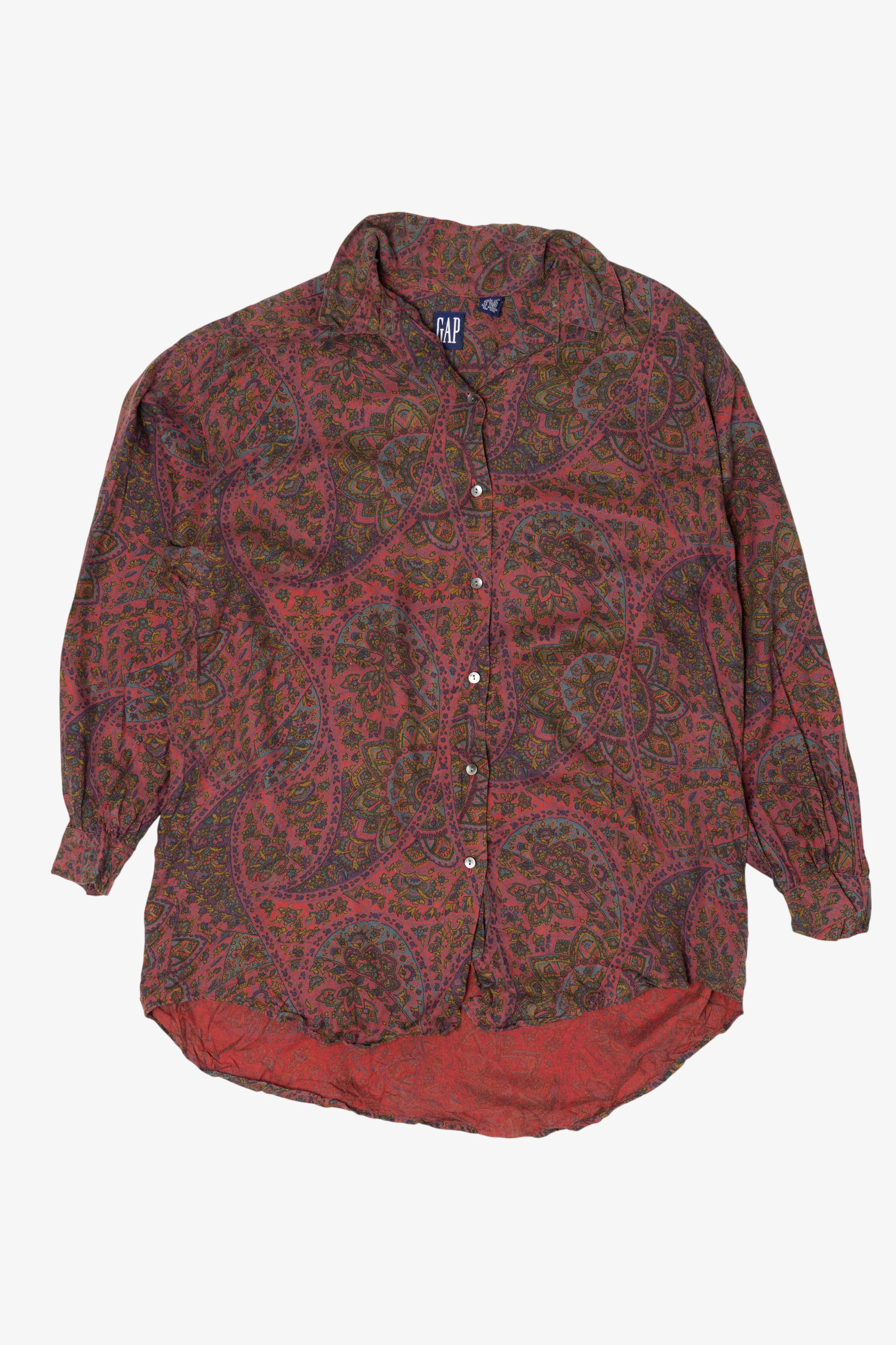 Vintage Psychedelic Paisley Gap Button Up Shirt (1990s)
