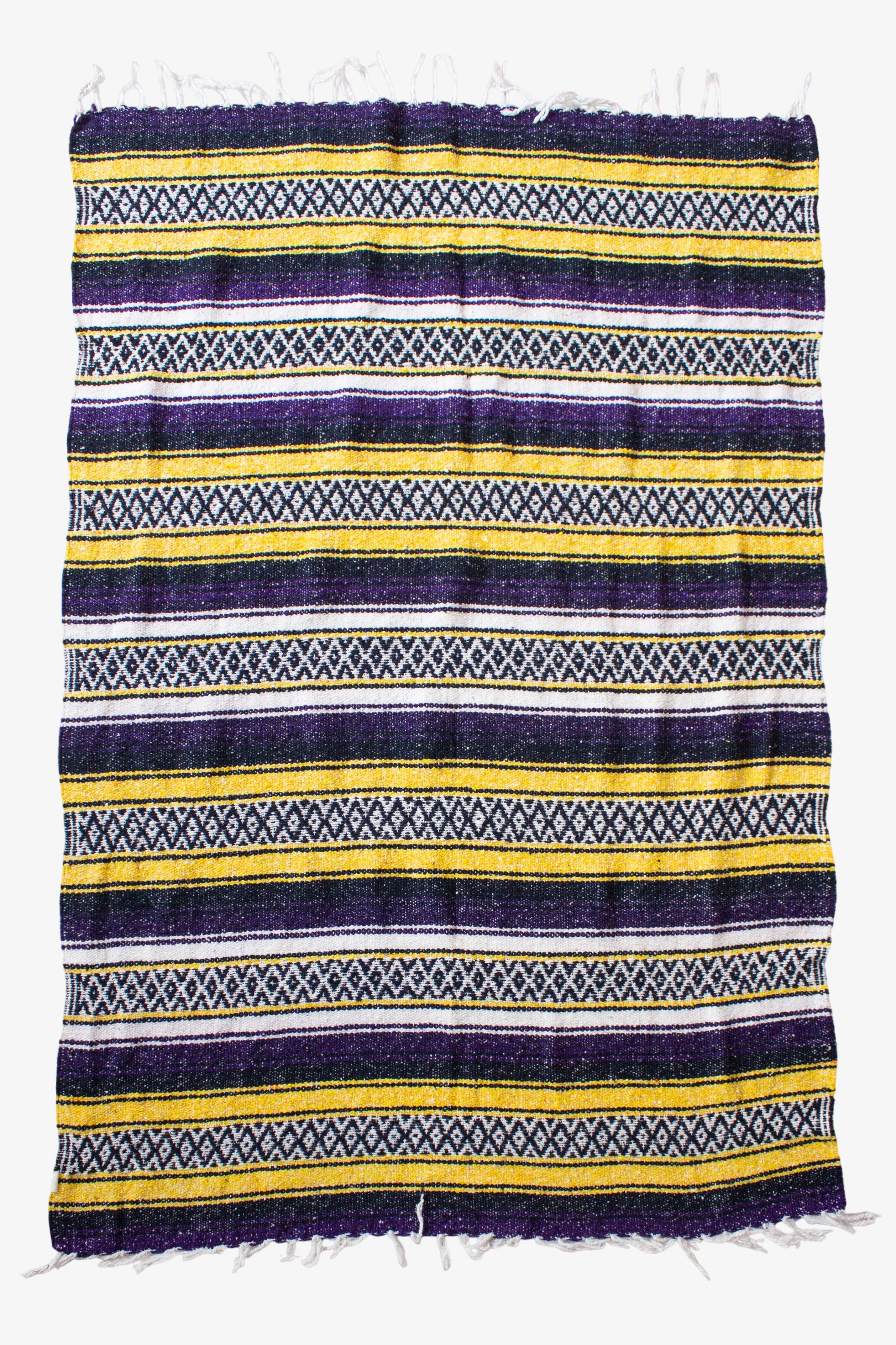 Vintage Purple & Gold Baja Blanket (2000s)