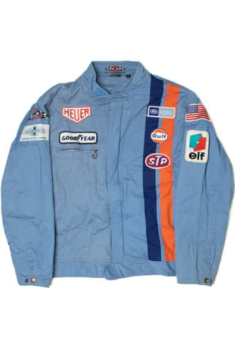 Vintage Racing Gear Patched A2Z Racer Jacket - Image 3