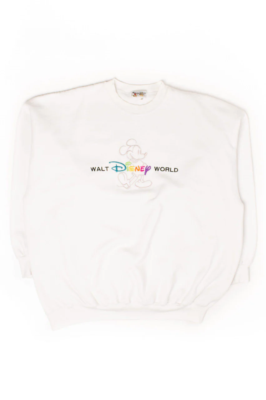 Vintage Rainbow Walt Disney World Sweatshirt (1990s) - Image 2