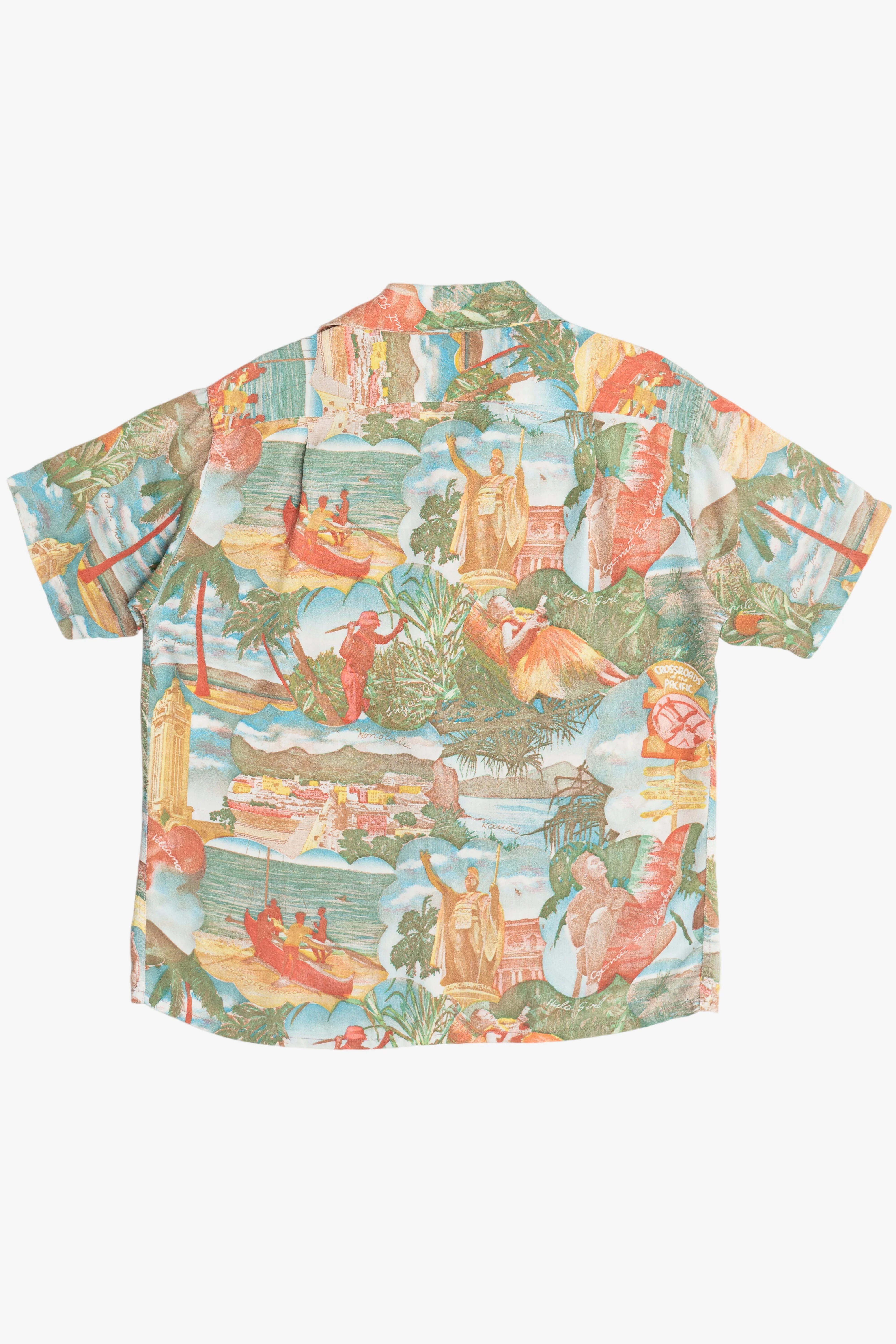 Rare Vintage Hawaiian Shirt With Loop Collar Surfing Hula Washable 40/50s - Image 7