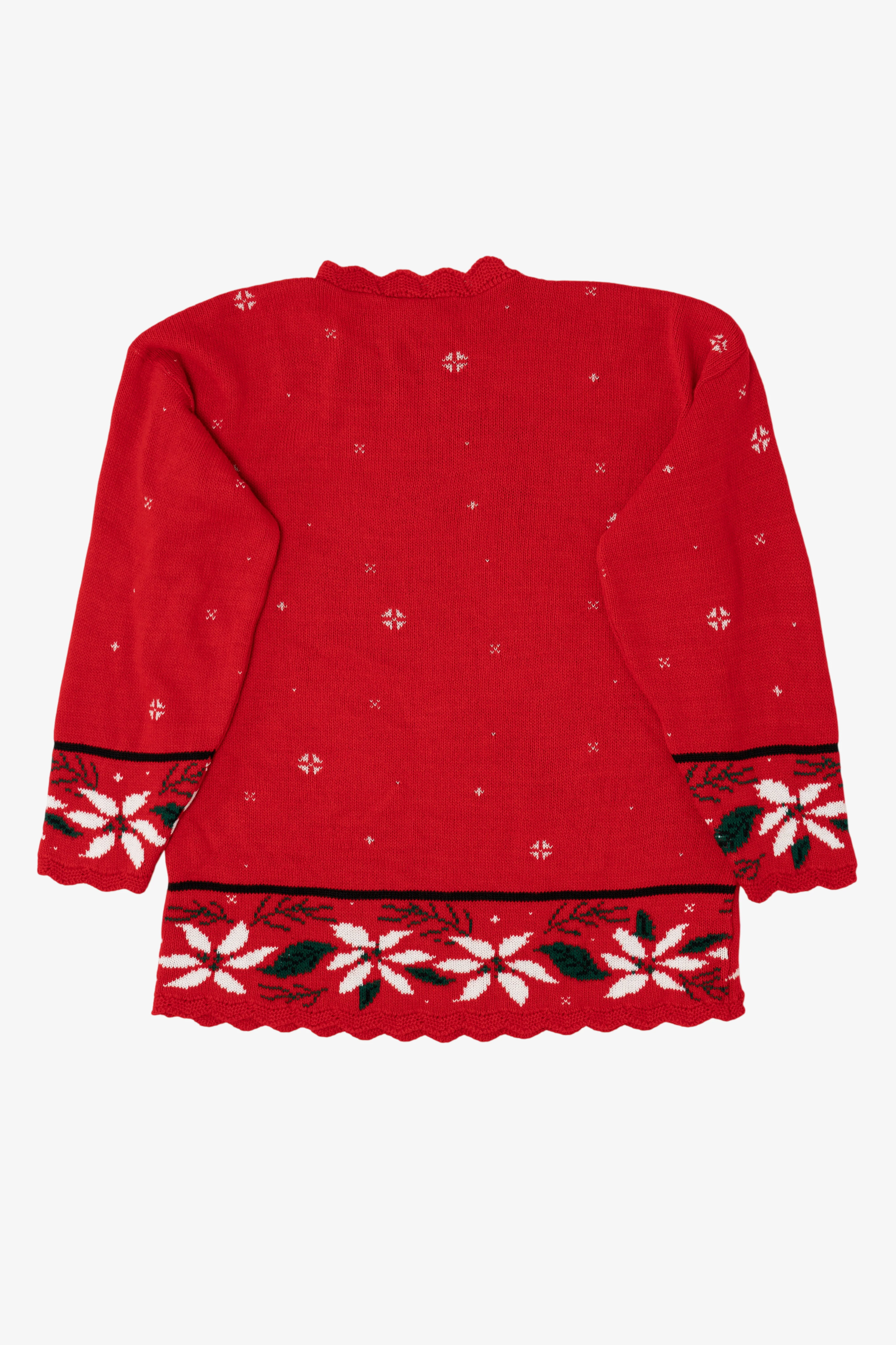 Vintage Red Classic Elements Ugly Christmas Sweater (1990s) - Image 2