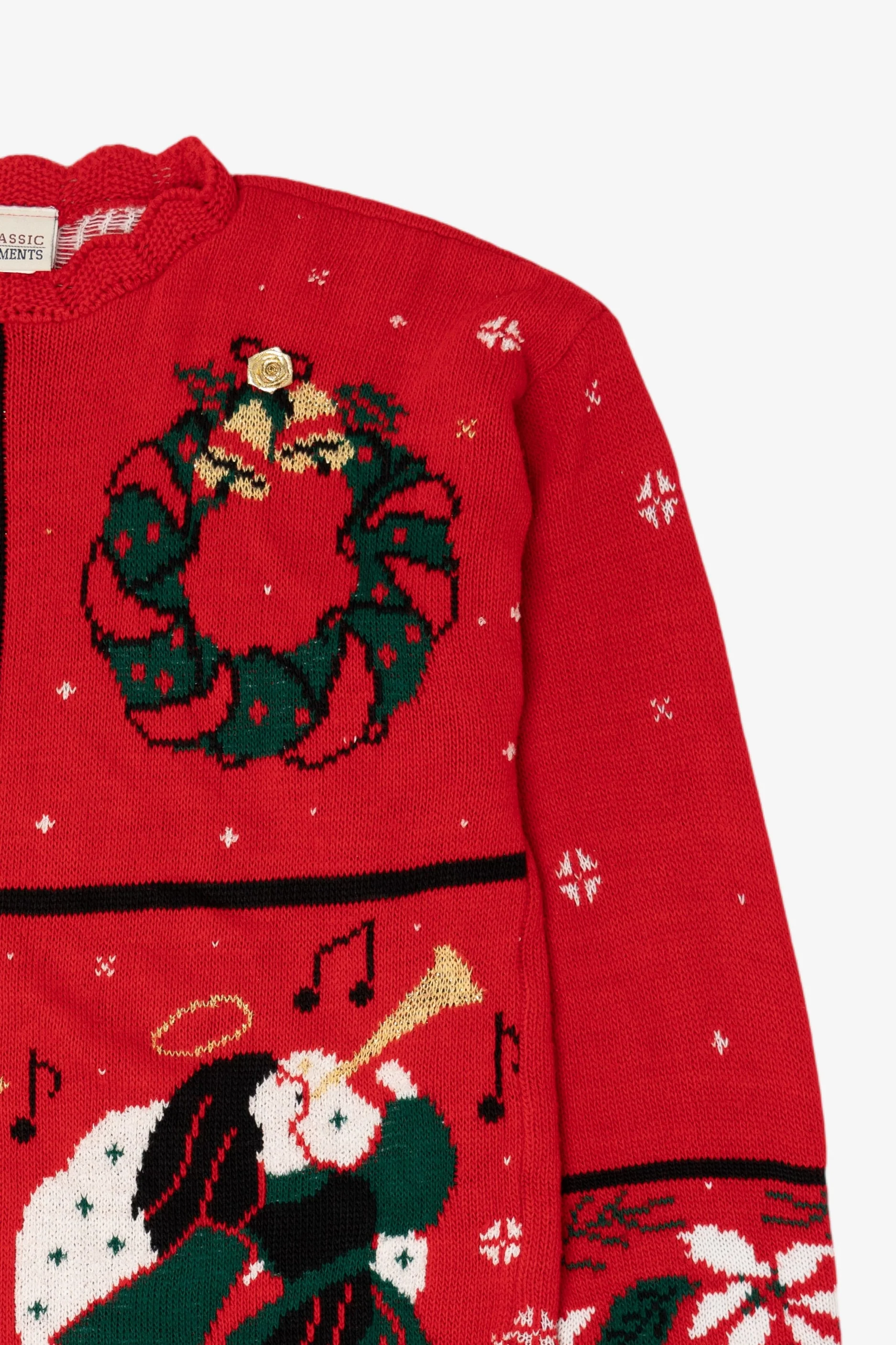 Vintage Red Classic Elements Ugly Christmas Sweater (1990s) - Image 7