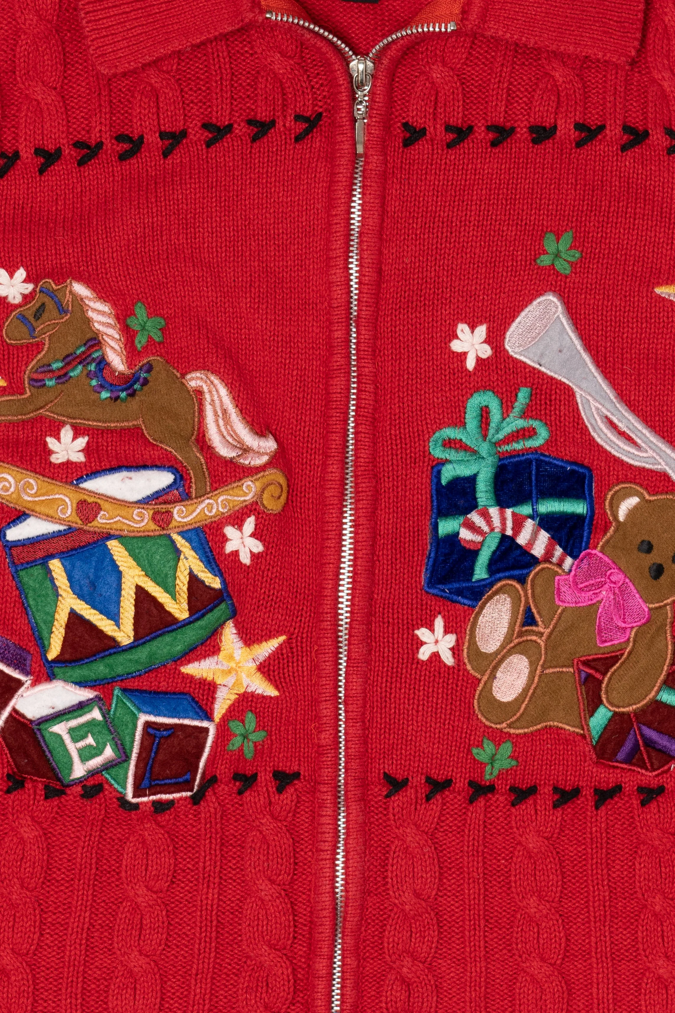 Vintage Red Designers Studio Originals Toys Ugly Christmas Vest (1990s) - Image 3