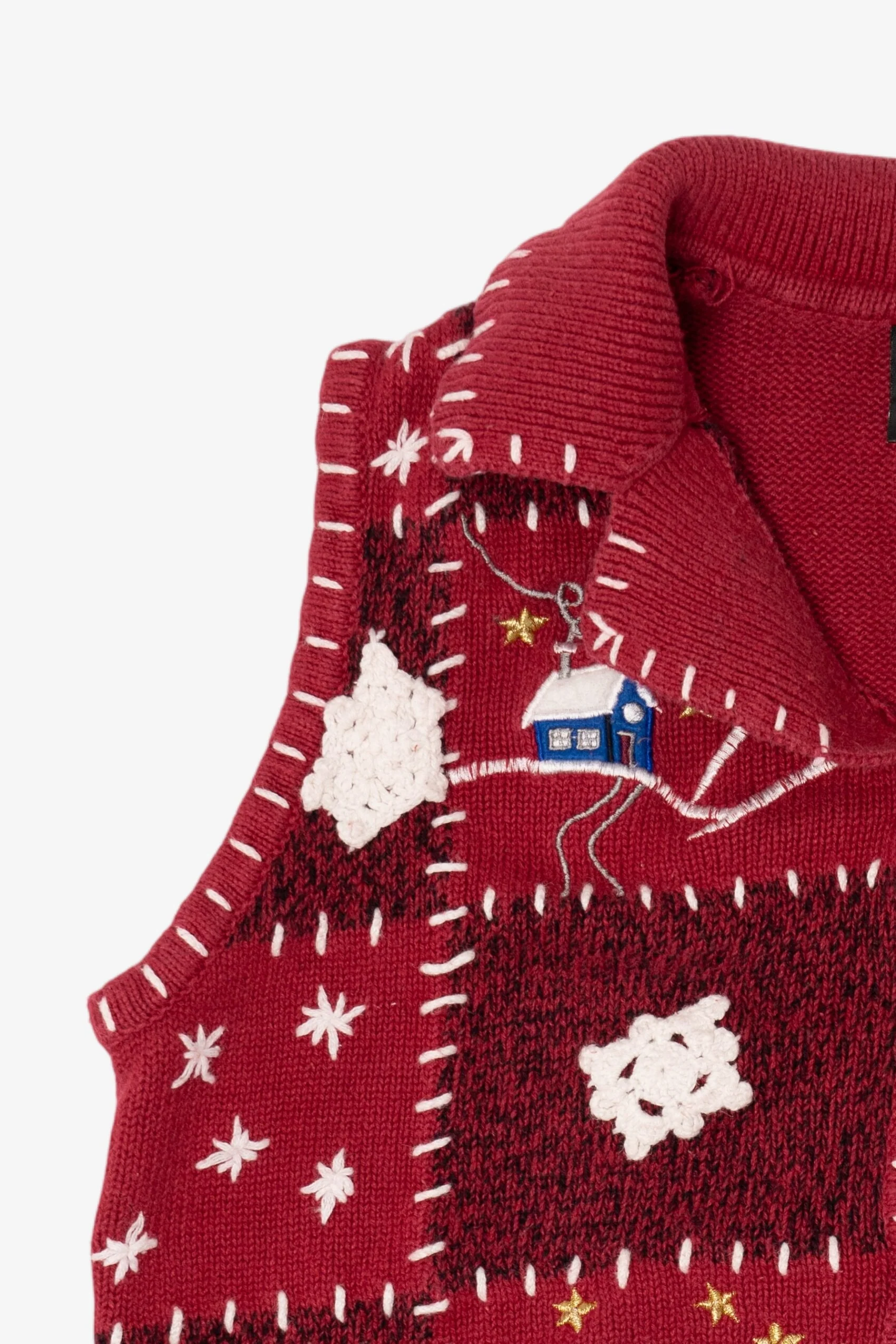 Vintage Red Erika Ugly Christmas Vest (2000s) - Image 6