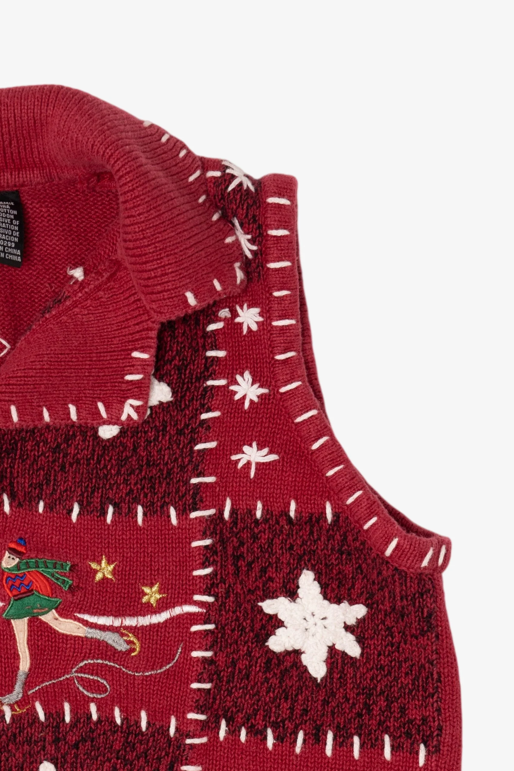 Vintage Red Erika Ugly Christmas Vest (2000s) - Image 7