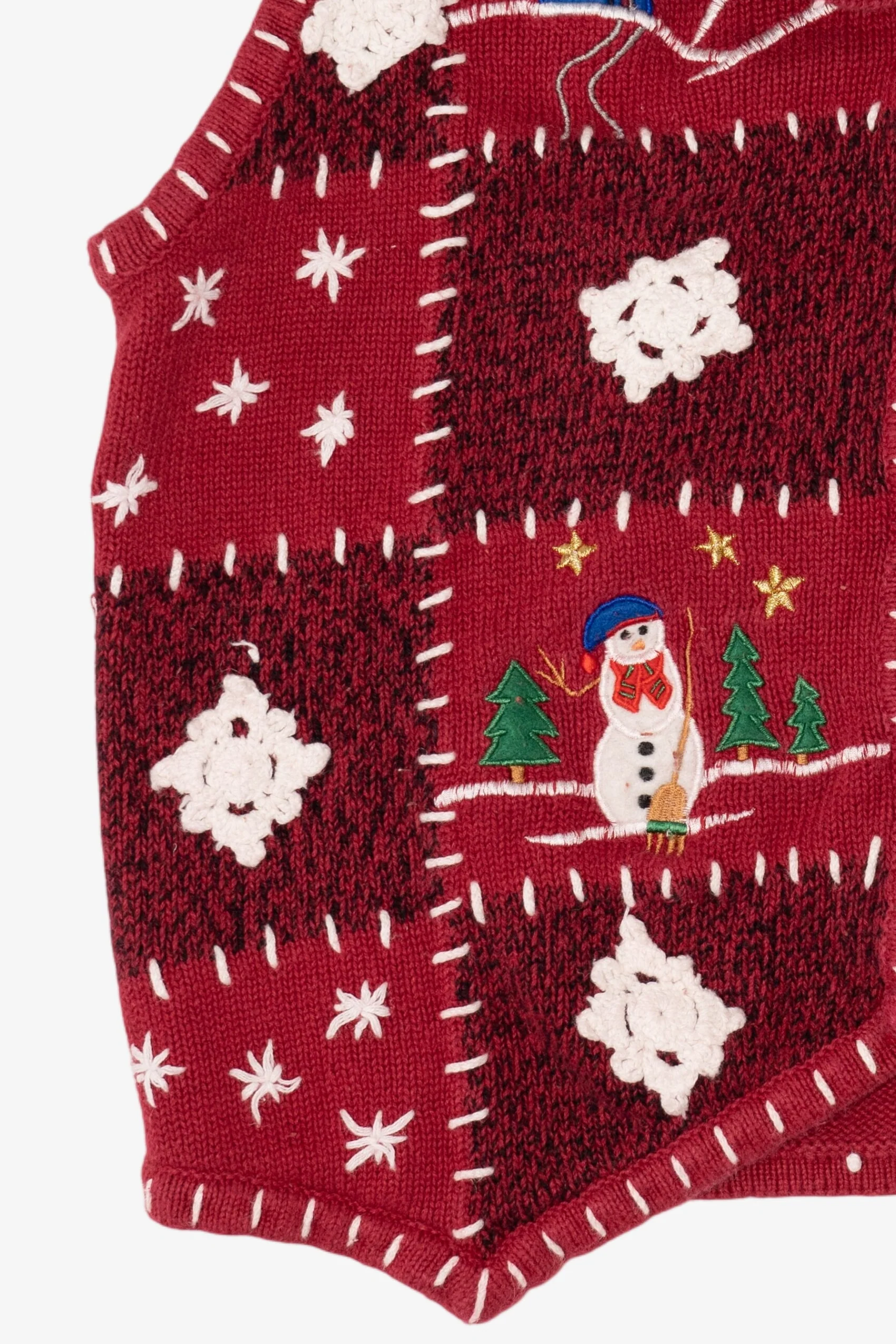 Vintage Red Erika Ugly Christmas Vest (2000s) - Image 8