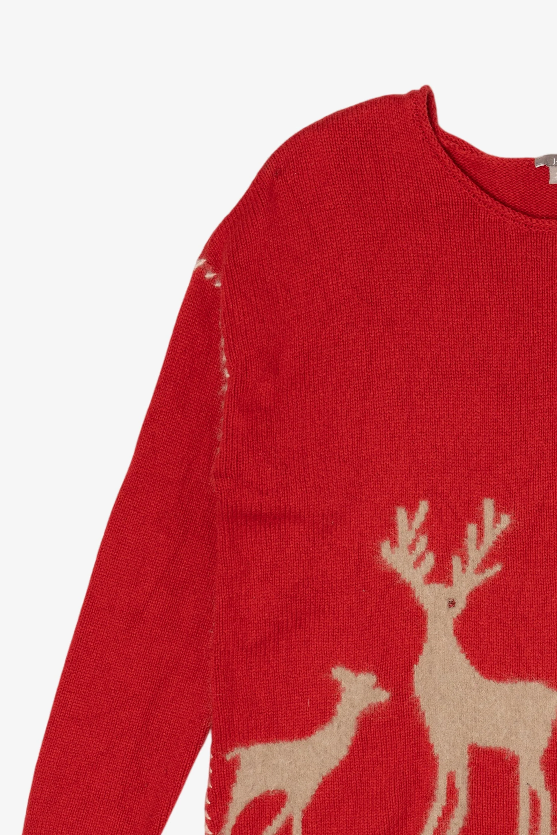 Vintage Red J.Jill Reindeer Sweater (2000s) - Image 7