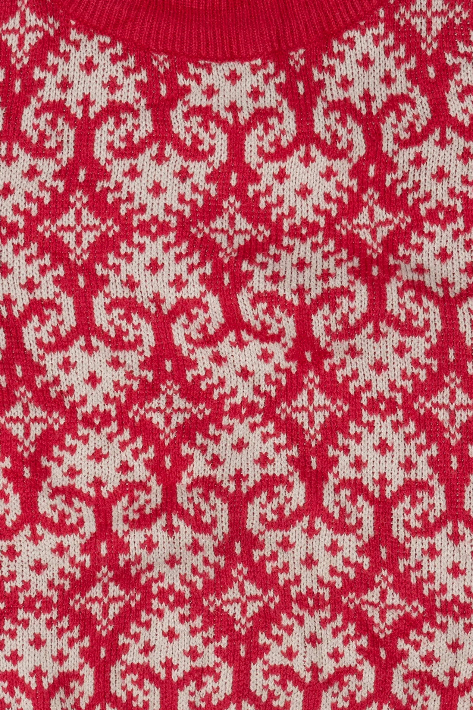 Vintage Red Joan Harper Boxy Cropped Turtle Neck Sweater (1980s) - Image 3