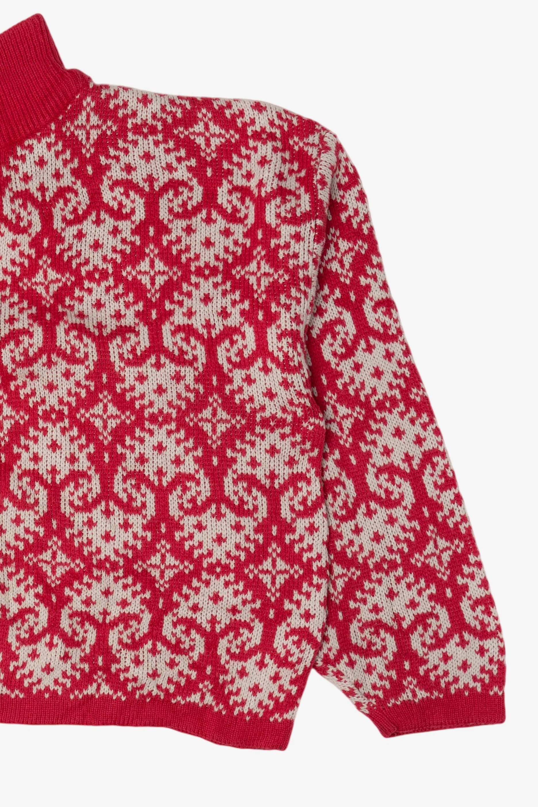 Vintage Red Joan Harper Boxy Cropped Turtle Neck Sweater (1980s) - Image 9