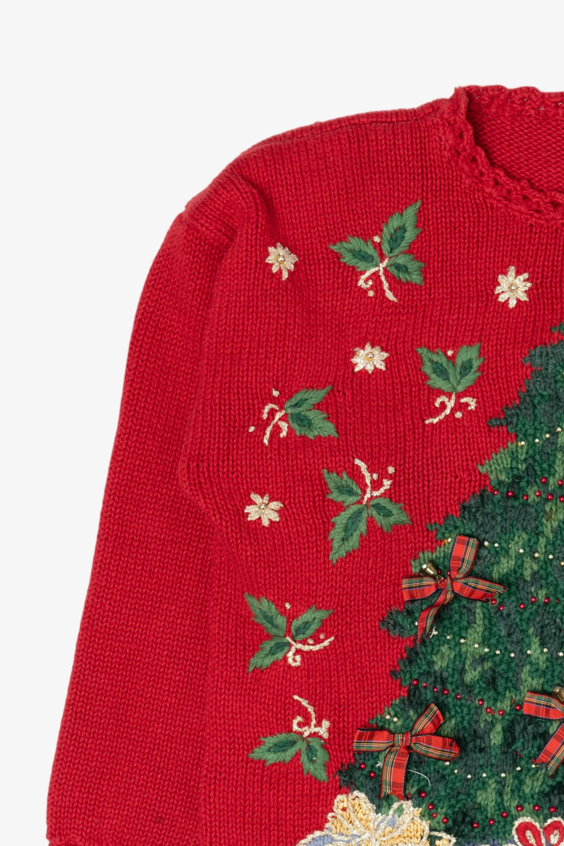 Vintage Red Kim Rogers Tree Ugly Christmas Pullover (1990s) - Image 6