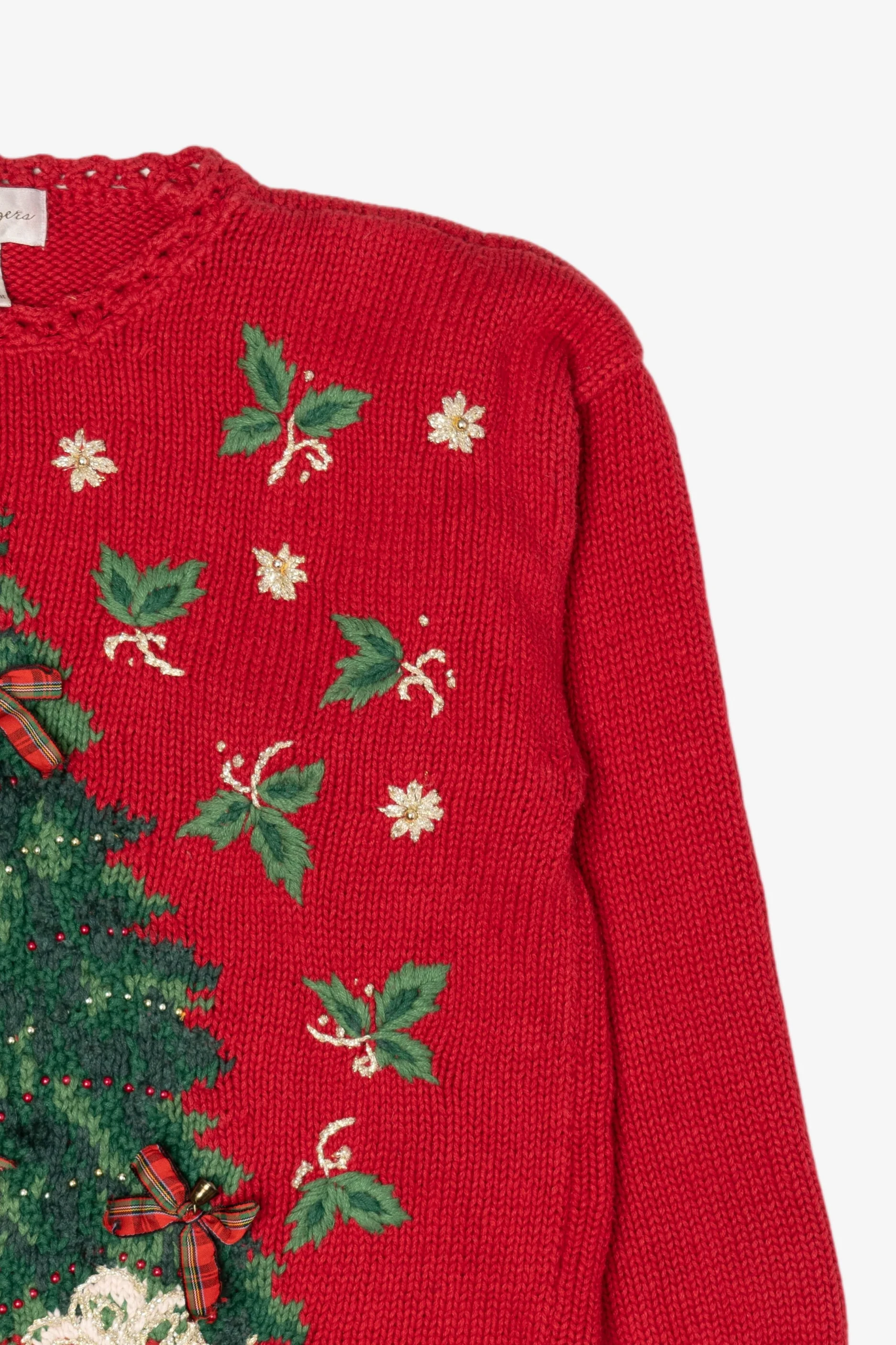 Vintage Red Kim Rogers Tree Ugly Christmas Pullover (1990s) - Image 7