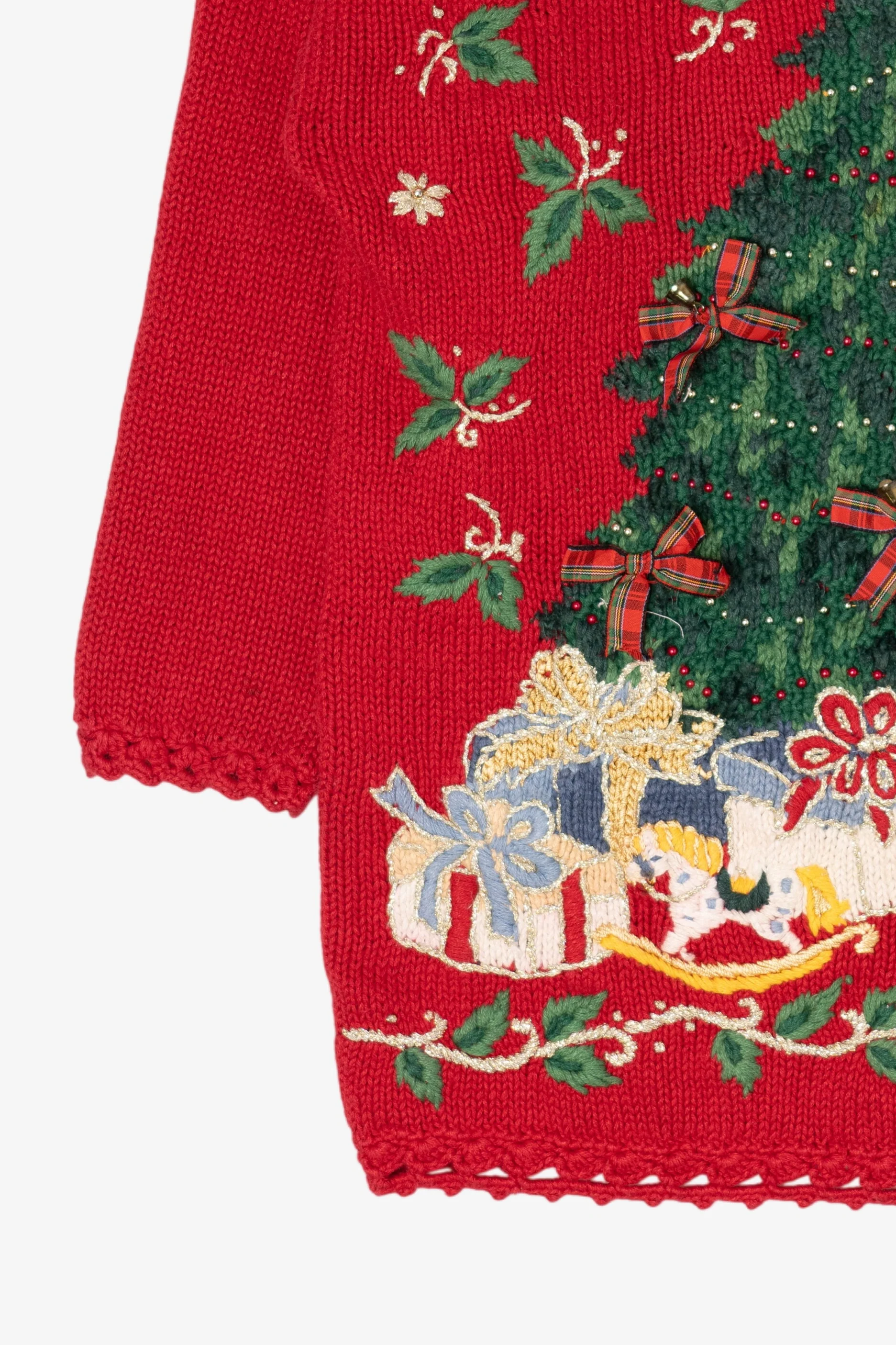 Vintage Red Kim Rogers Tree Ugly Christmas Pullover (1990s) - Image 8