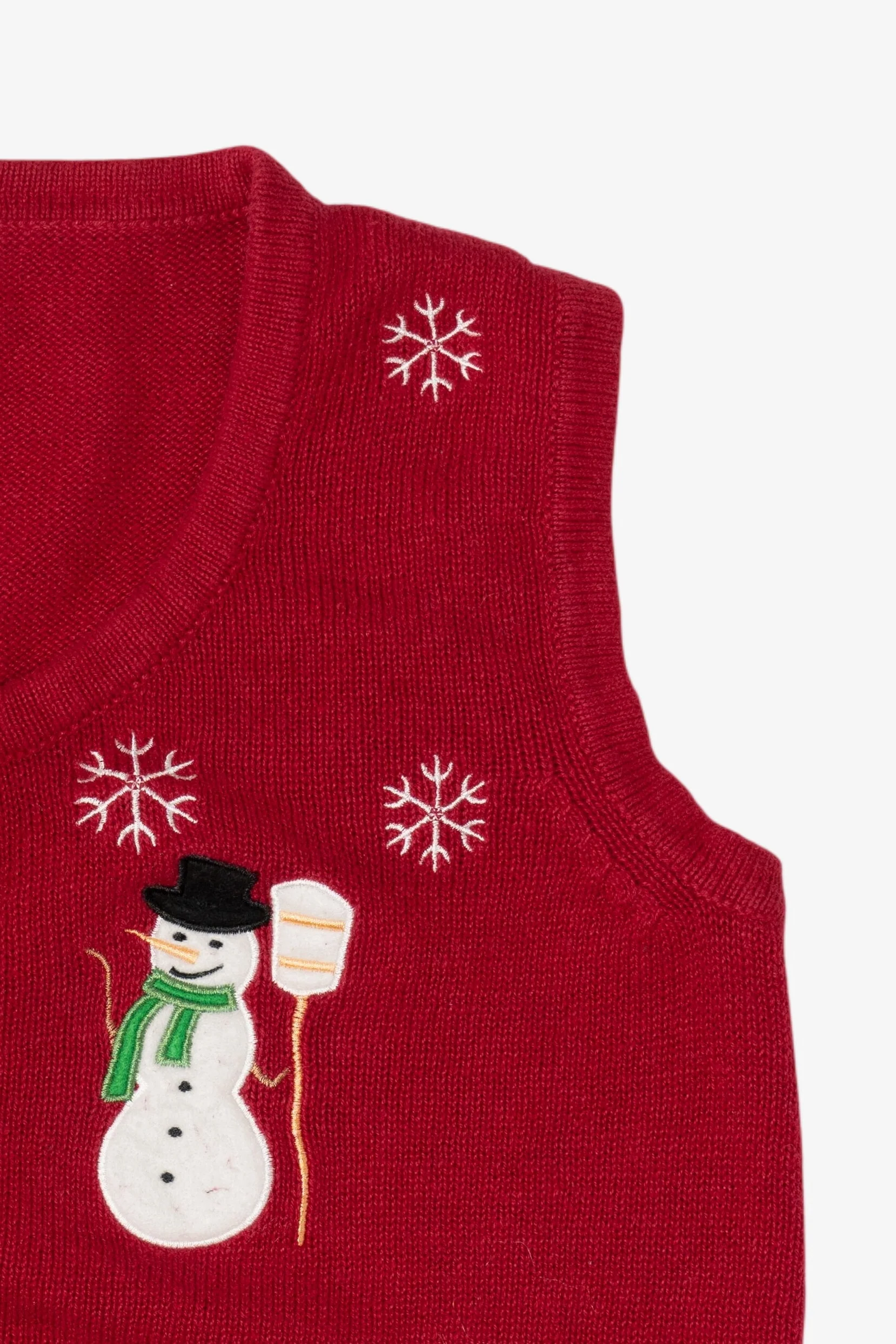 Vintage Red Snowmen Ugly Christmas Vest (2000s) - Image 7