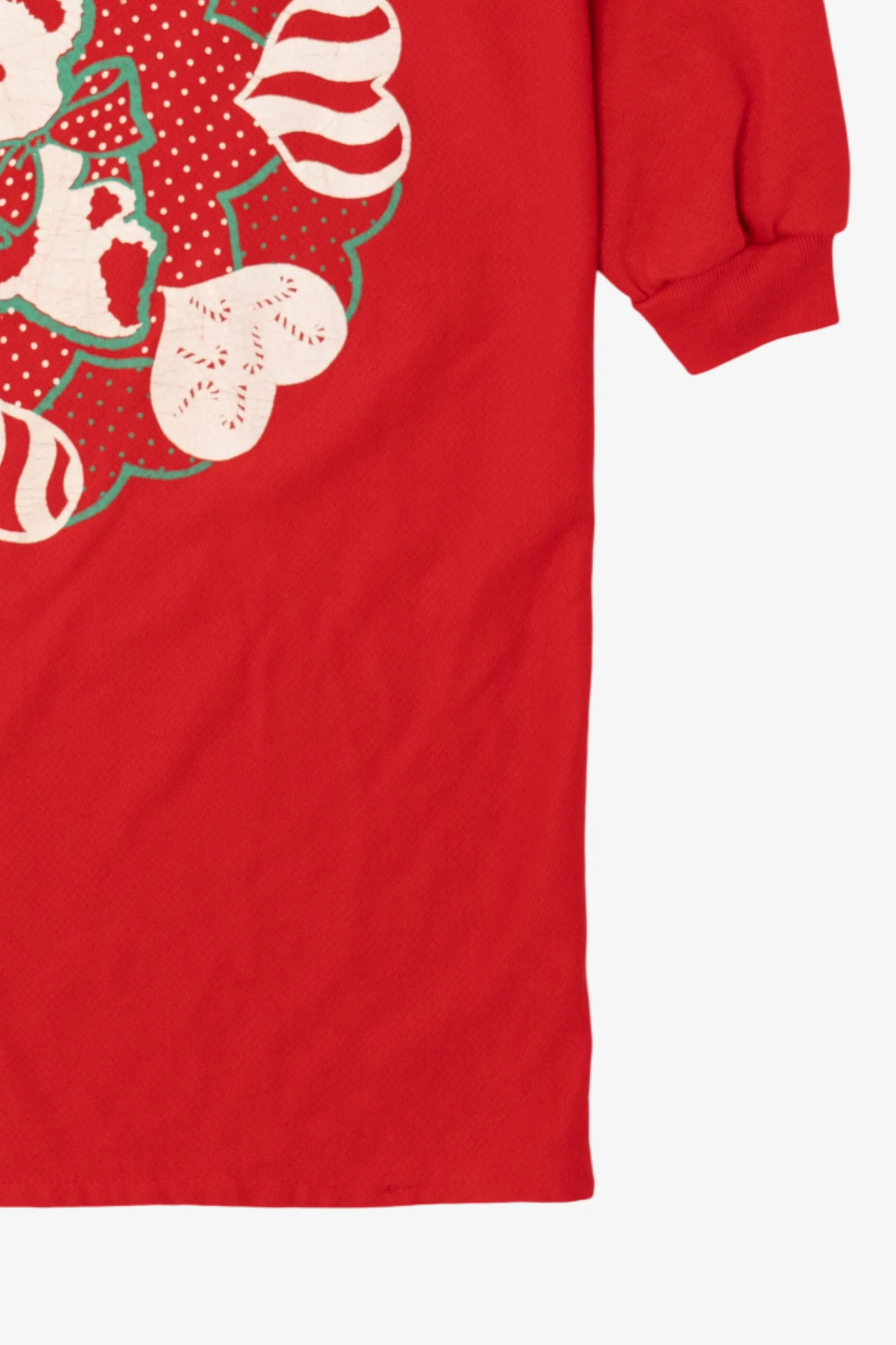 Vintage Red Starlit Night Teddy Bear Ugly Christmas Sweater (1980s) - Image 9