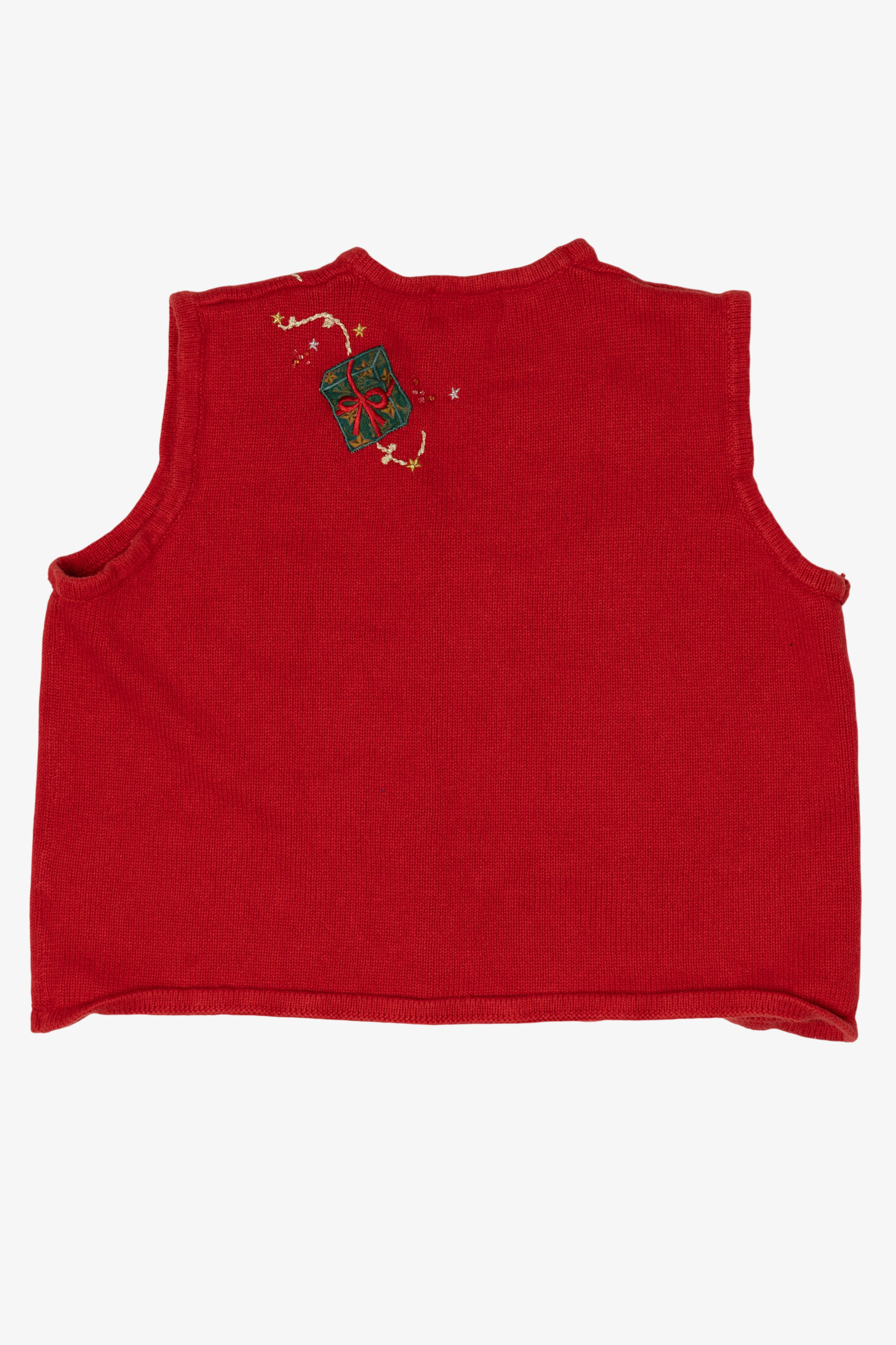 Vintage Red Studio Joy Presents Ugly Christmas Vest (1990s) - Image 2