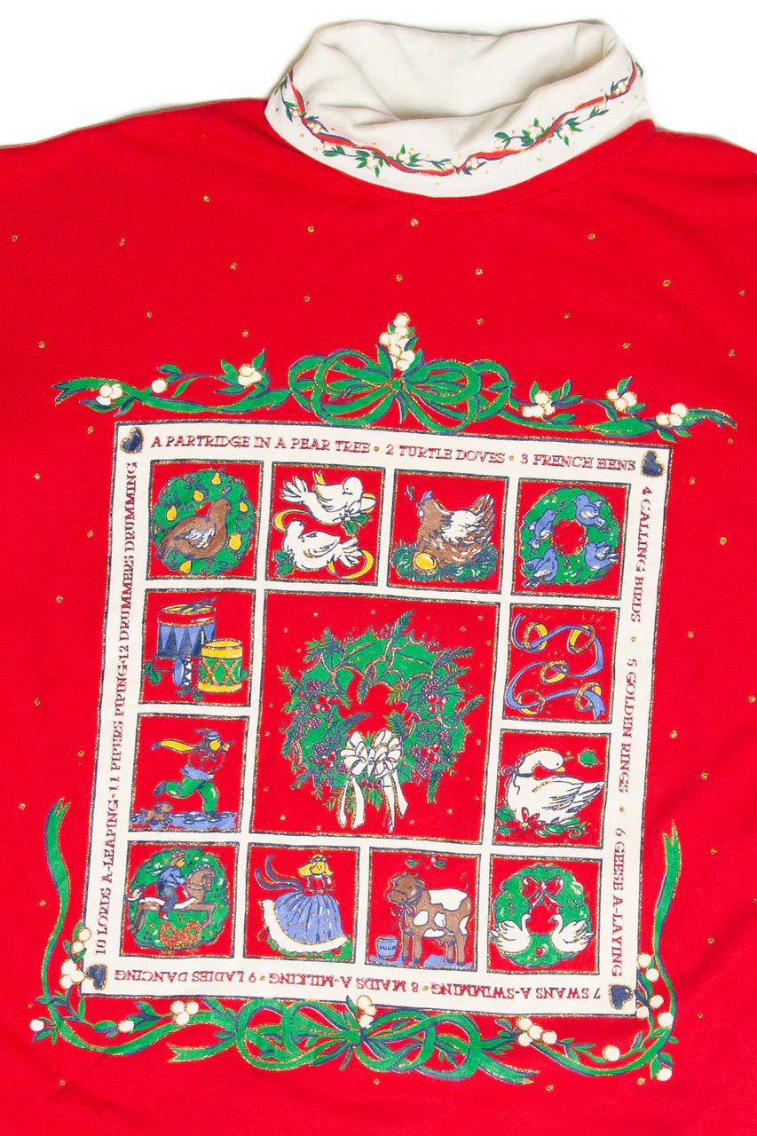 Vintage Red Ugly Christmas Sweatshirt 63020 - Image 2