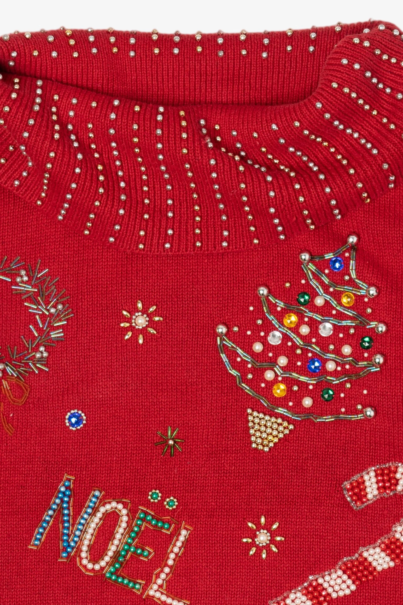 Vintage Red Victoria Jones Noel Ugly Christmas Pullover (1990s) - Image 6
