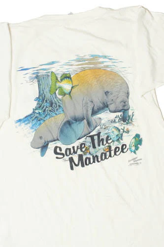 Vintage "Save The Manatee" Single Stitch T-Shirt - Image 3