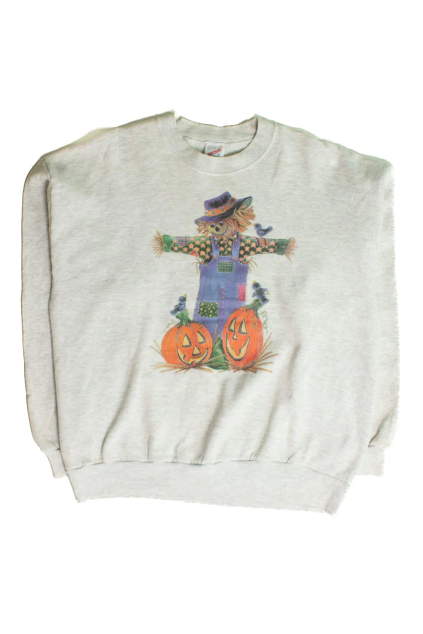 Vintage Scarecrow Halloween Sweatshirt (1990s) - Image 2