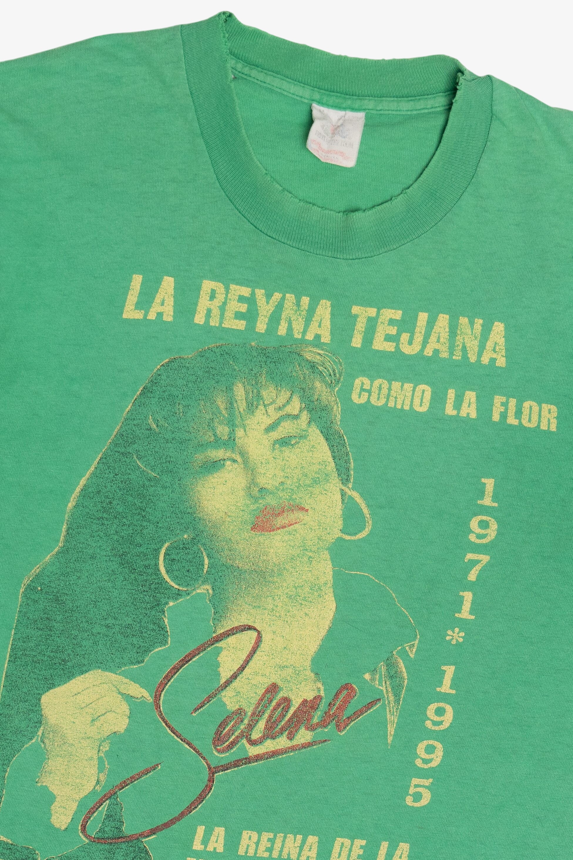 Vintage Selena "La Reyna Tejana" Memorial T-Shirt (1990s) - Image 2
