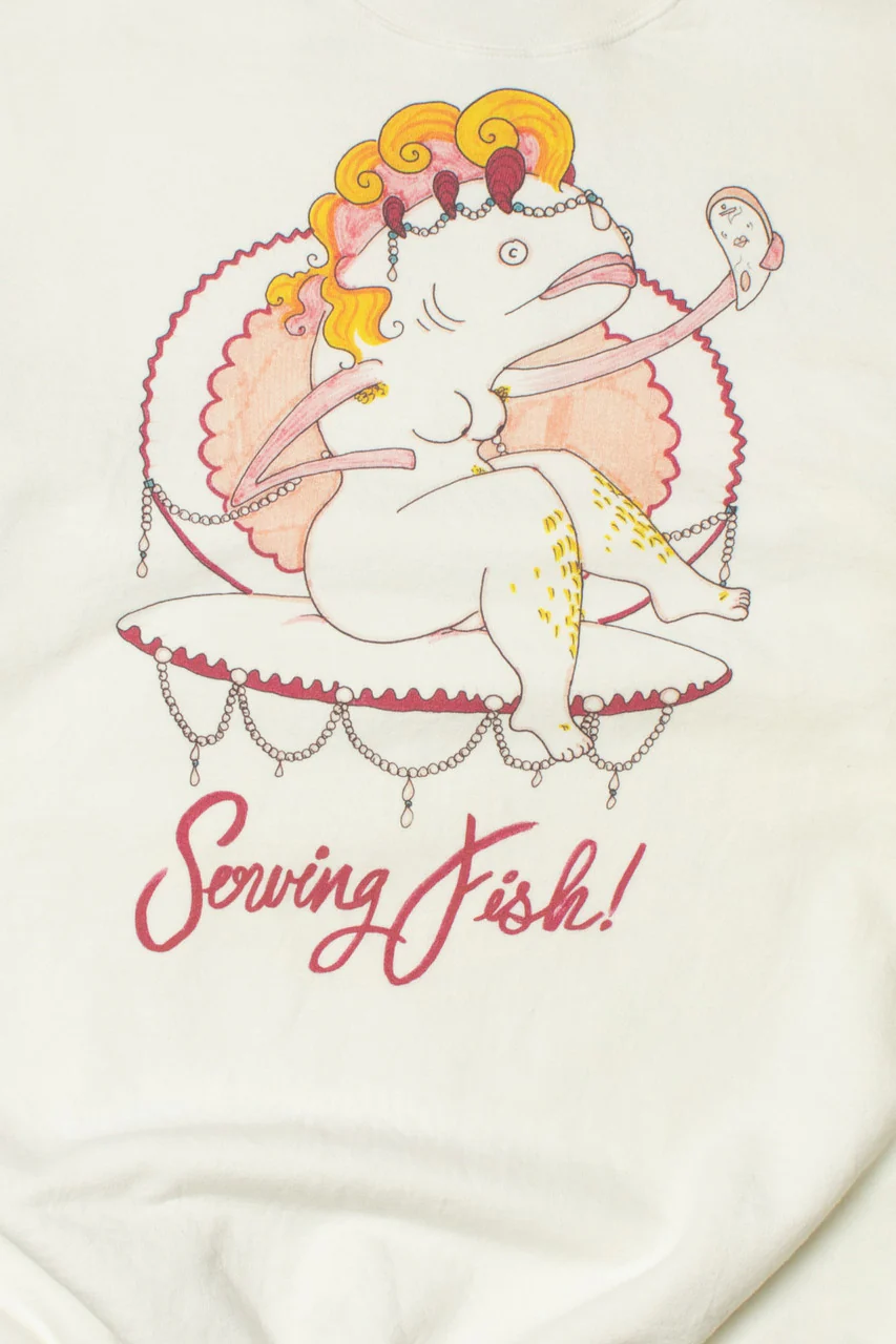 Vintage "Serving Fish!" Sweatshirt
