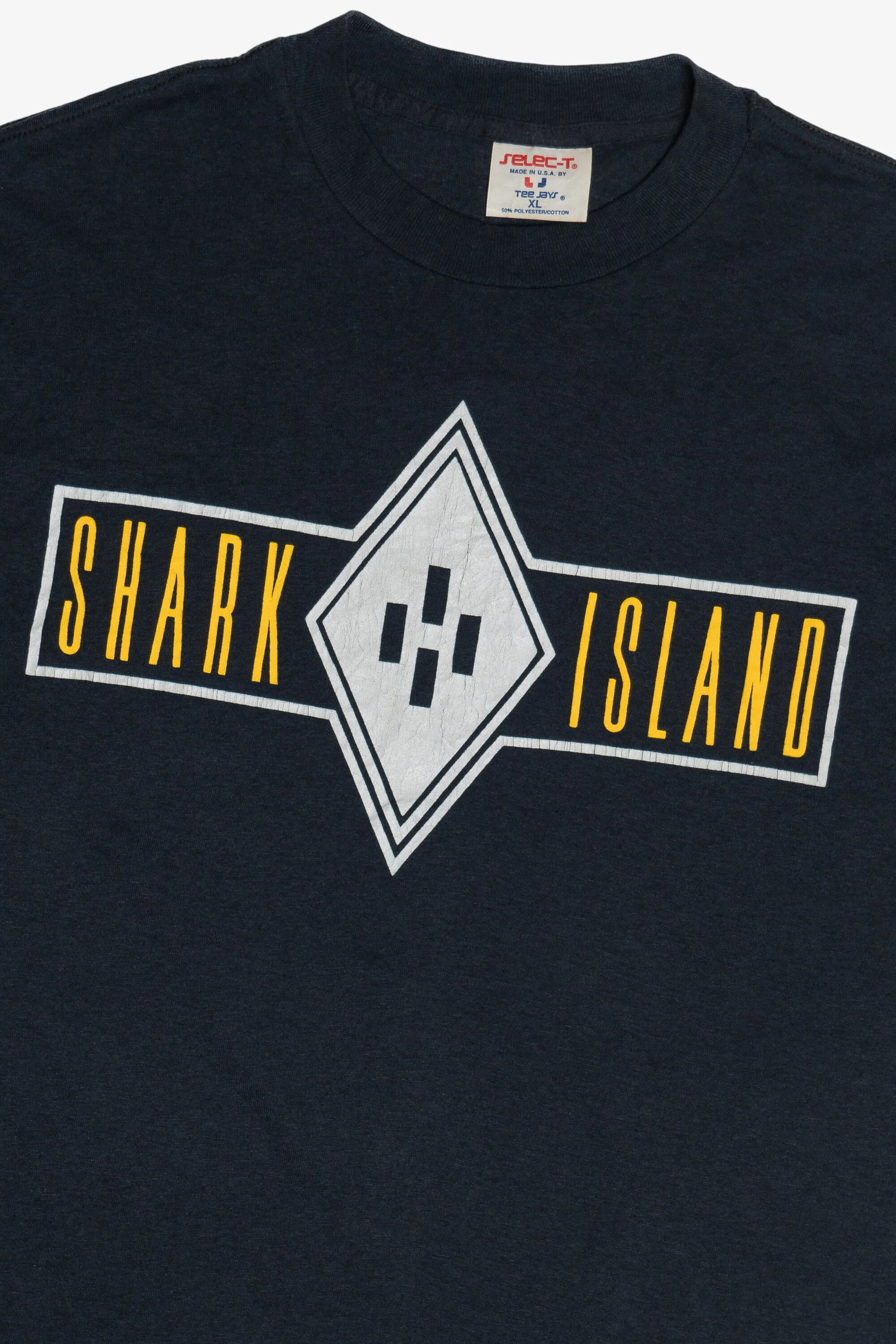 Vintage Shark Island "To The Streets Of America" Glam Metal Band T-Shirt (1990s) - Image 4