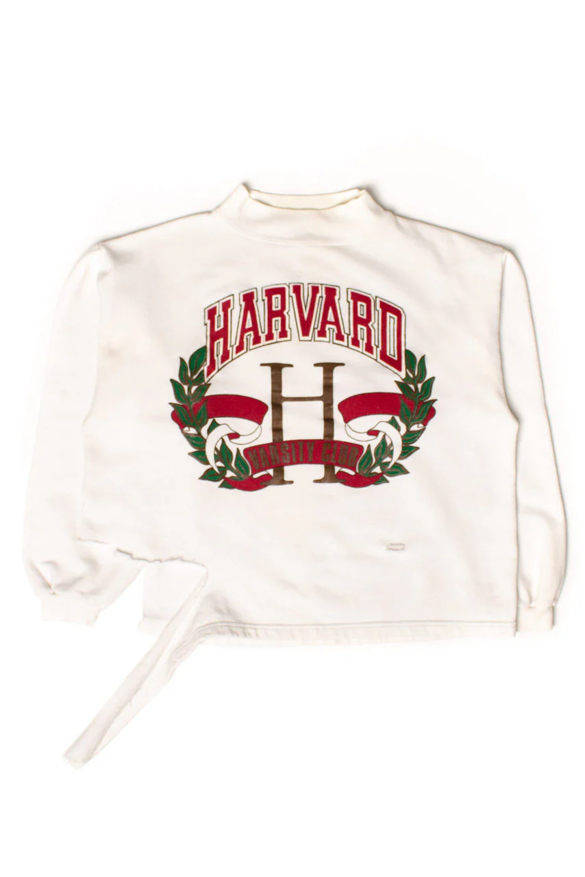 Vintage Shredded Harvard Varsity Club Sweatshirt (1990s) - Image 3