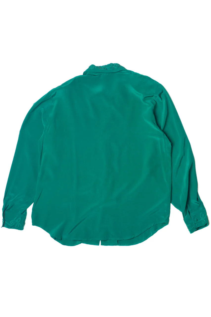 Vintage Silk Allison Taylor Button Up Top - Image 2