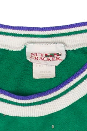 Vintage Sleigh Riders And Ice Skaters Ugly Christmas Sweatshirt (1980s) - Image 3
