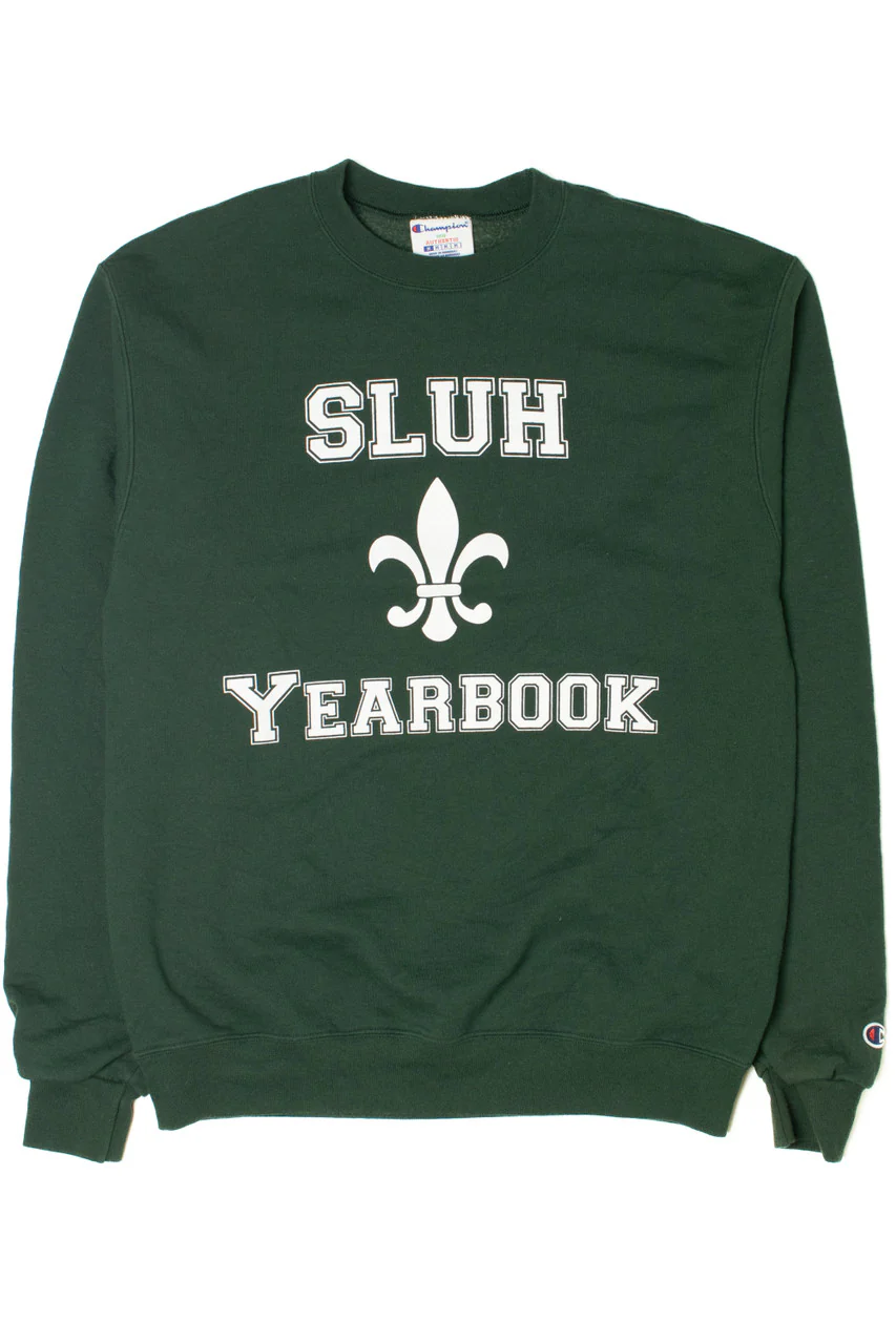 Vintage Sluh Yearbook Champion Sweatshirt 10082 - Image 2