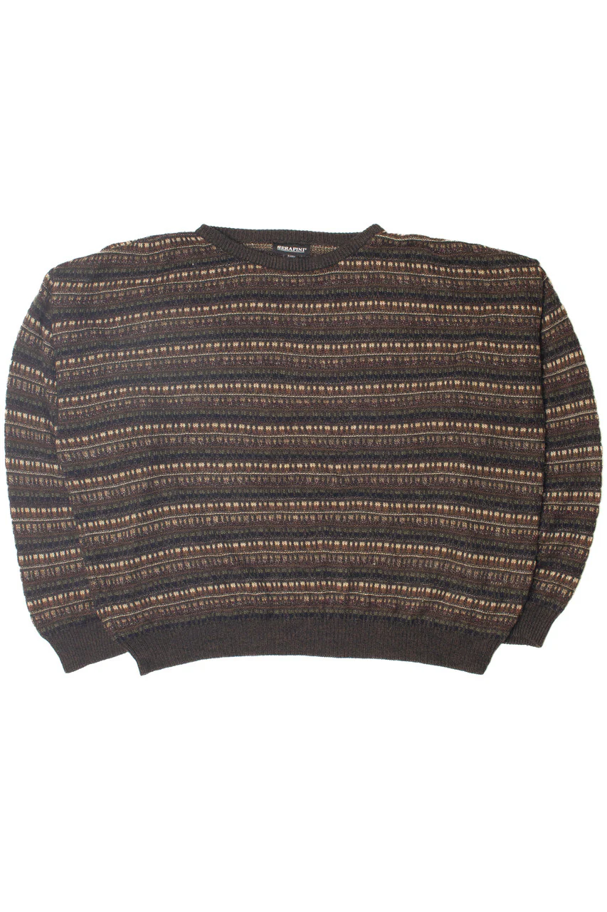 Vintage Soft Knit Striped 80s Sweater 4179 - Image 2