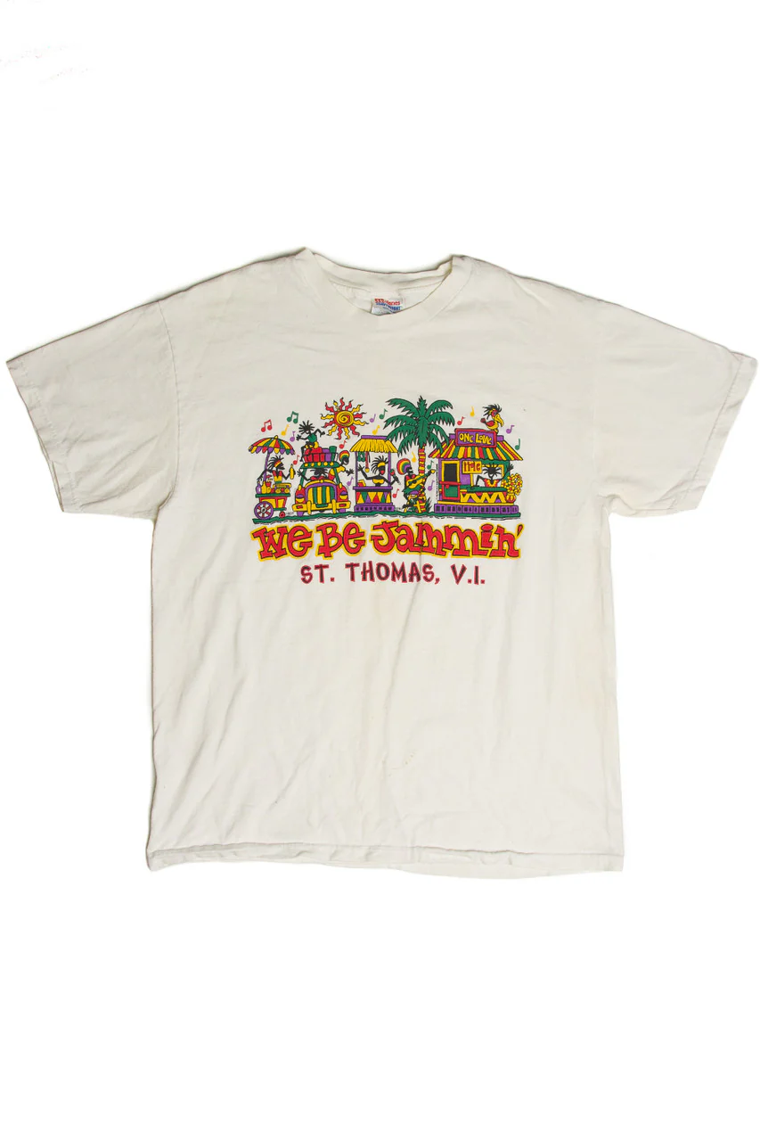 Vintage St. Thomas Island We Be Jammin' T-Shirt - Image 3