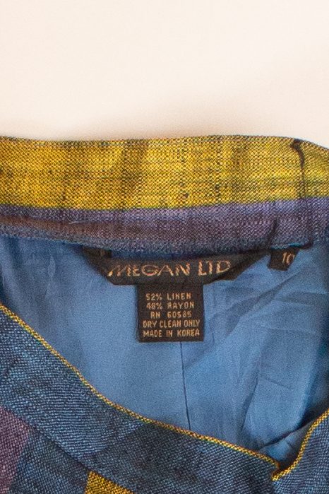 Vintage Striped Side Button Skirt (1990s) - Image 3