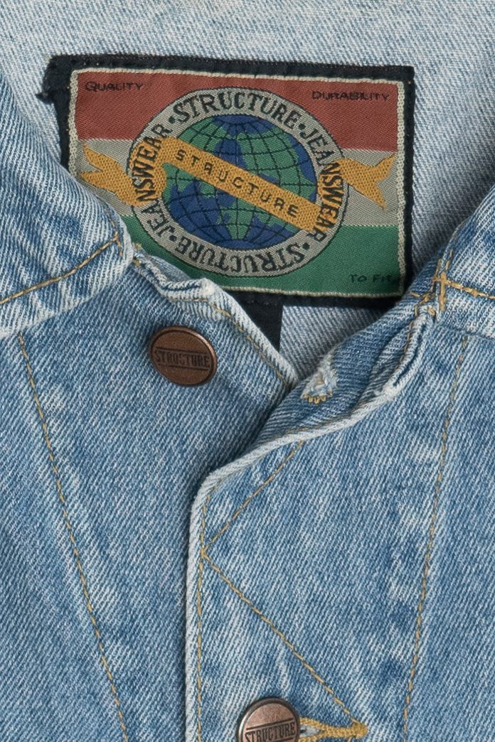 Vintage Structure Jeanswear Classic Denim Vest (1990s) - Image 4