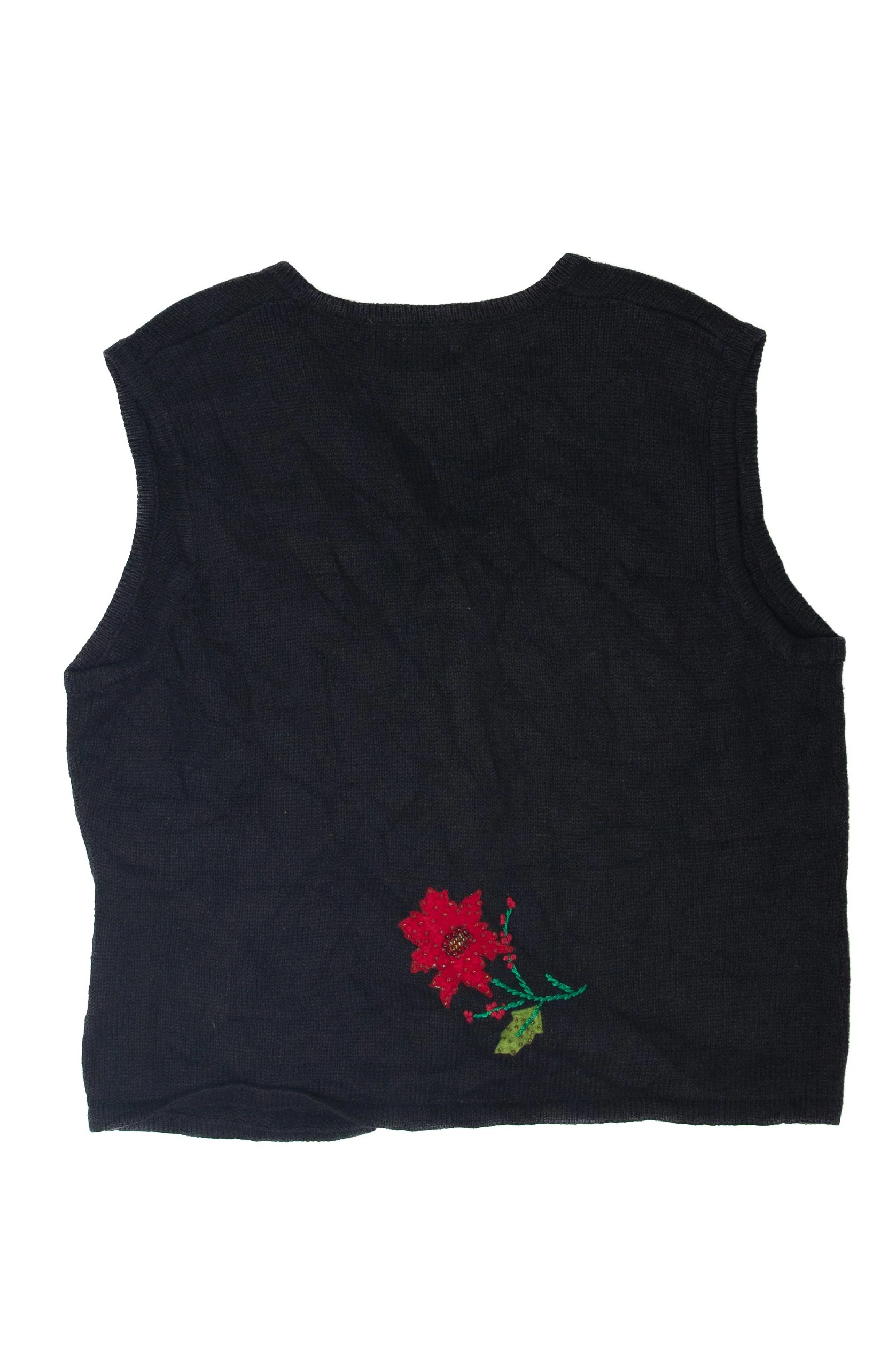 Vintage Studio Joy Flowers Ugly Christmas Vest (1990s) - Image 3