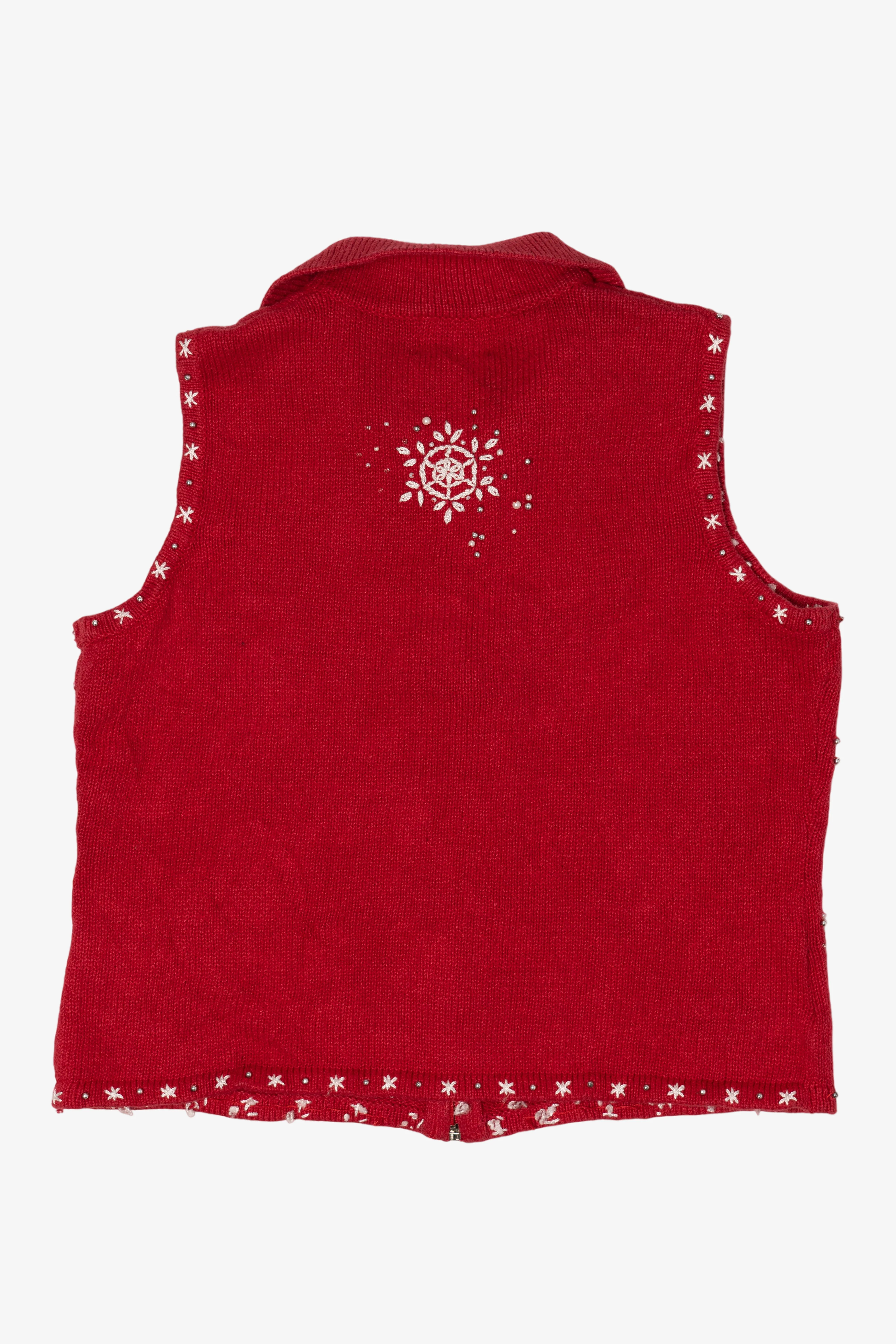 Vintage Studio Joy Snowflakes Ugly Christmas Vest (1990s) - Image 3