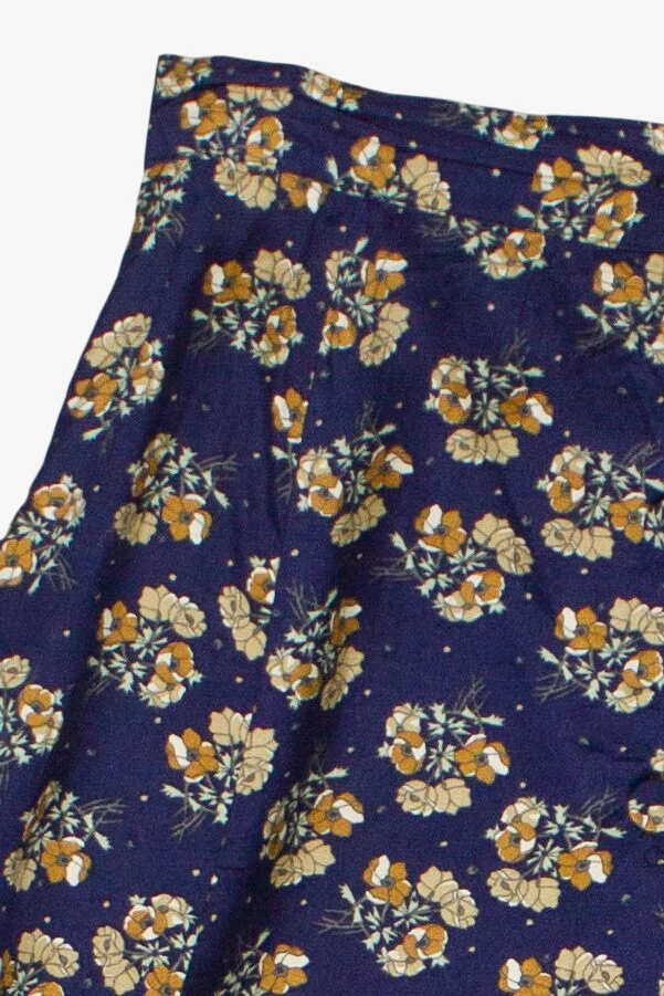 Vintage TCNY Floral Print Button Front Circle Skirt (1980s) - Image 2