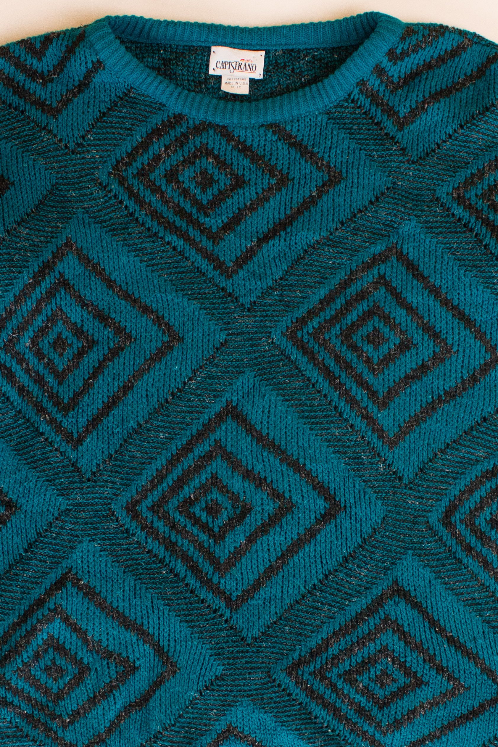Vintage Teal Capistrano Sweater (1980s) - Image 2