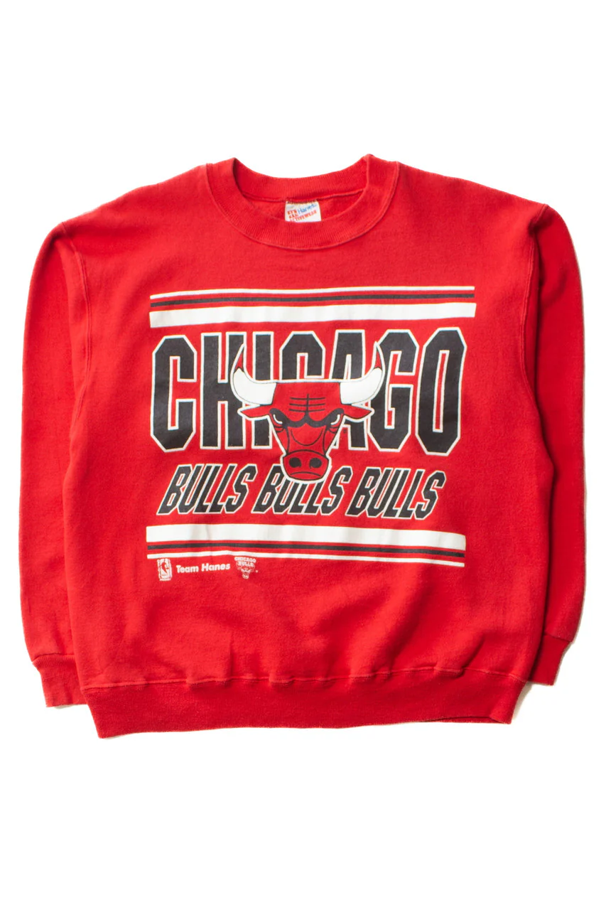 Vintage Team Hanes Chicago Bulls Sweatshirt (1990s) - Image 2