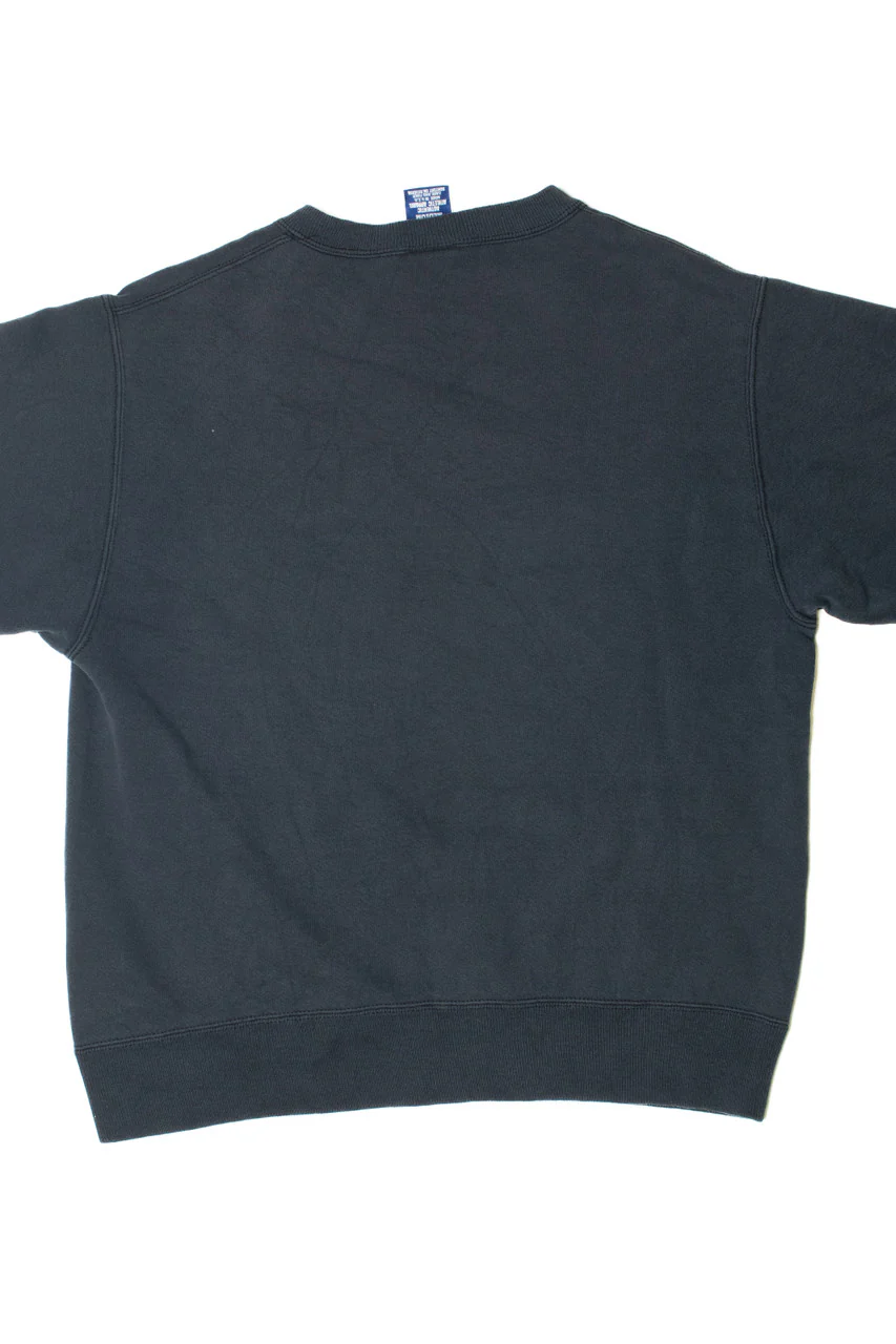 Vintage Thrashed Faded Black Champion Sweatshirt - Image 3